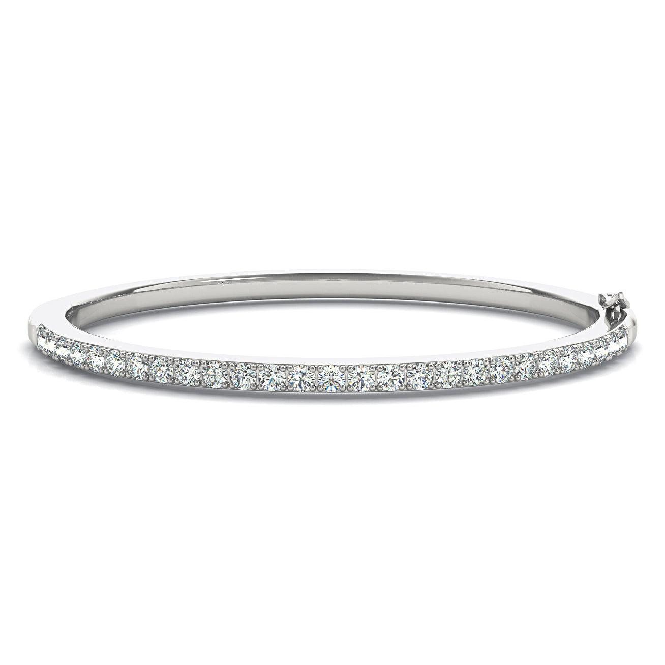 2.0 ctw Round Diamond Classic Bangle Bracelet Pave Set-VIRABYANI