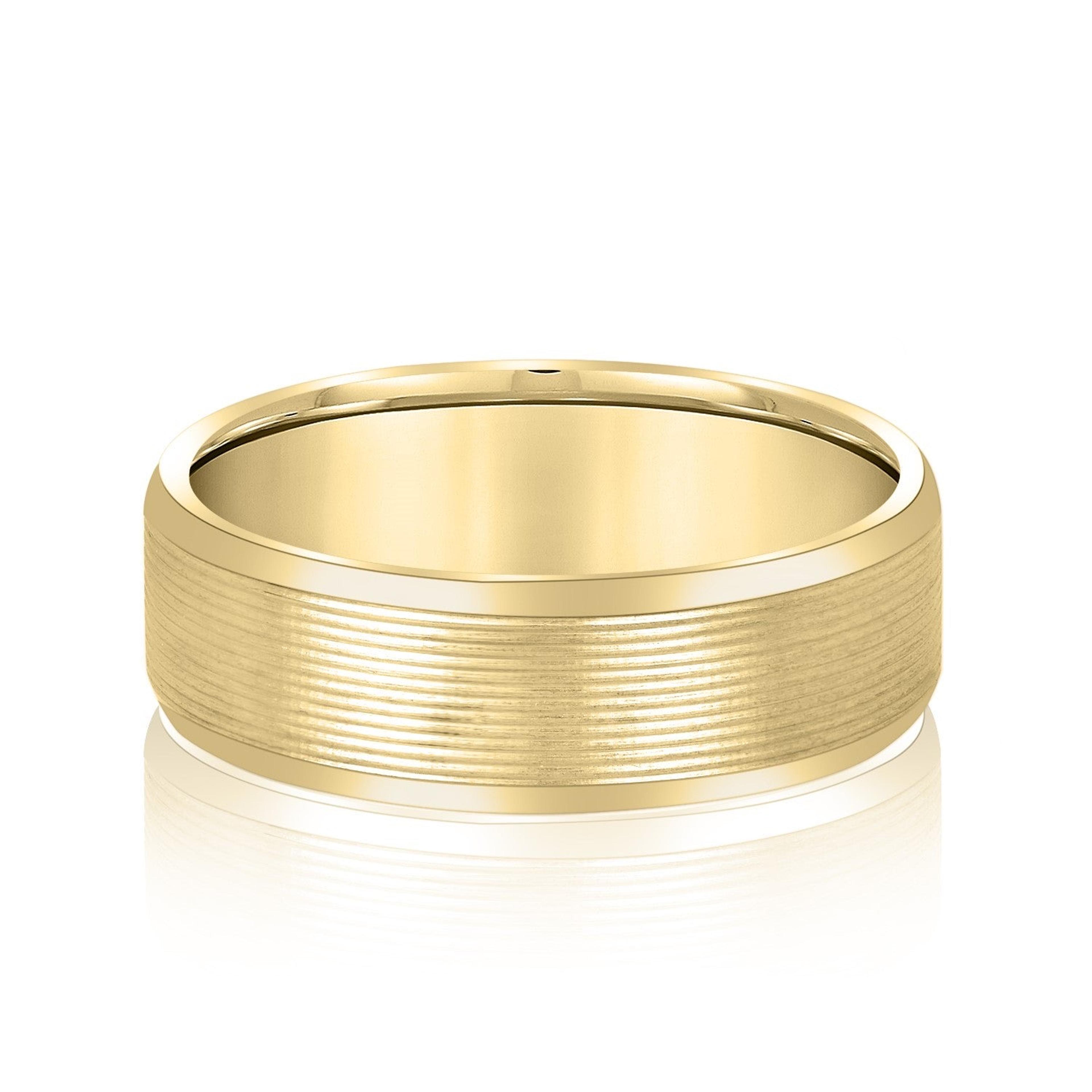 Dynamic Dunes Elegant Men’s Wedding Band