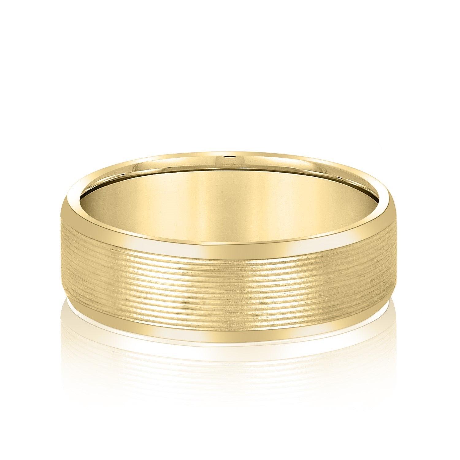 Dynamic Dunes Elegant Men’s Wedding Band
