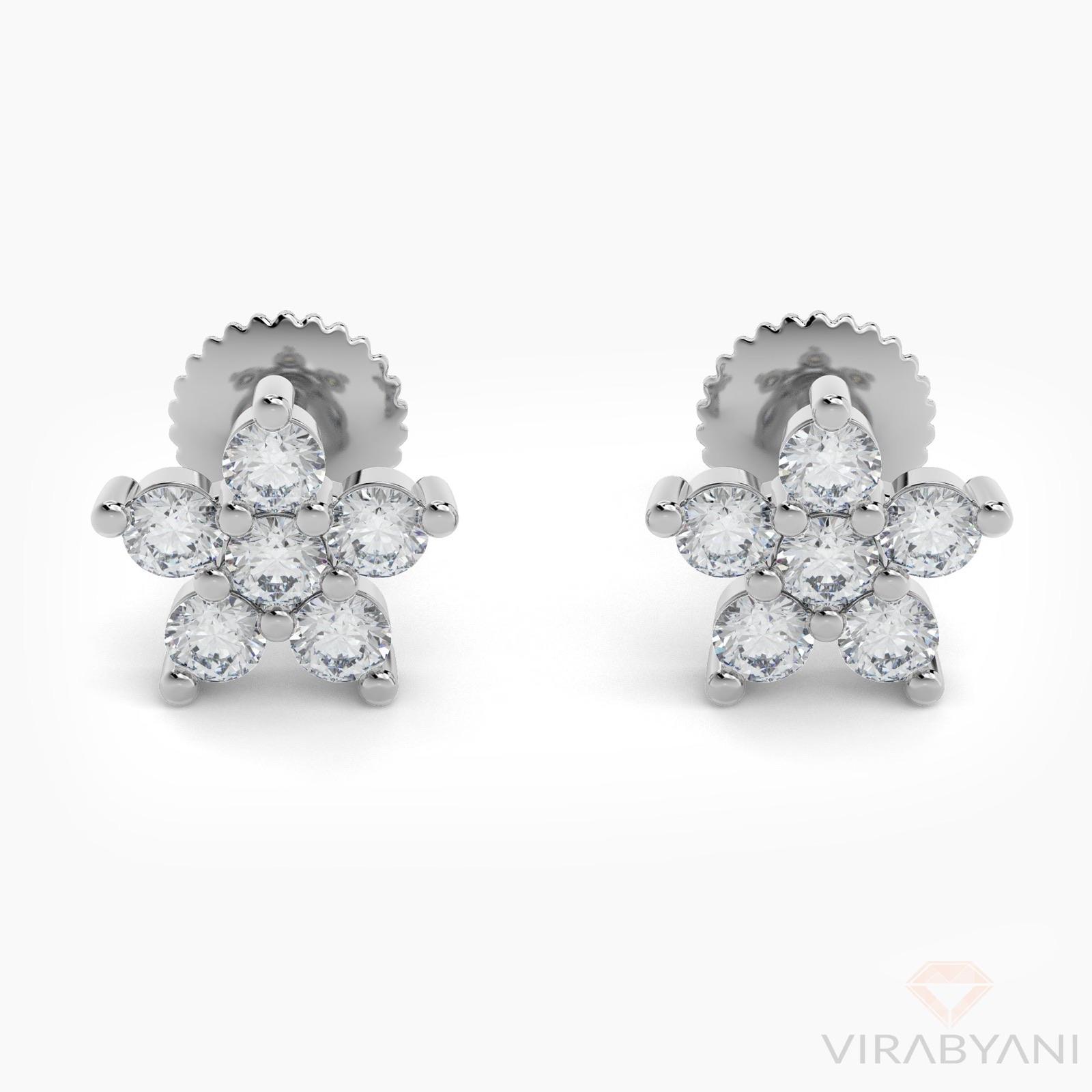 0.36 ct. Diamond Flower Stud Earrings