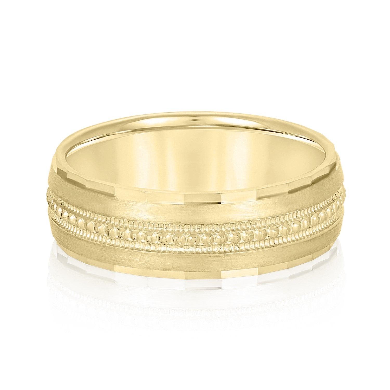 Men's Fancy Milgrain Wedding Band