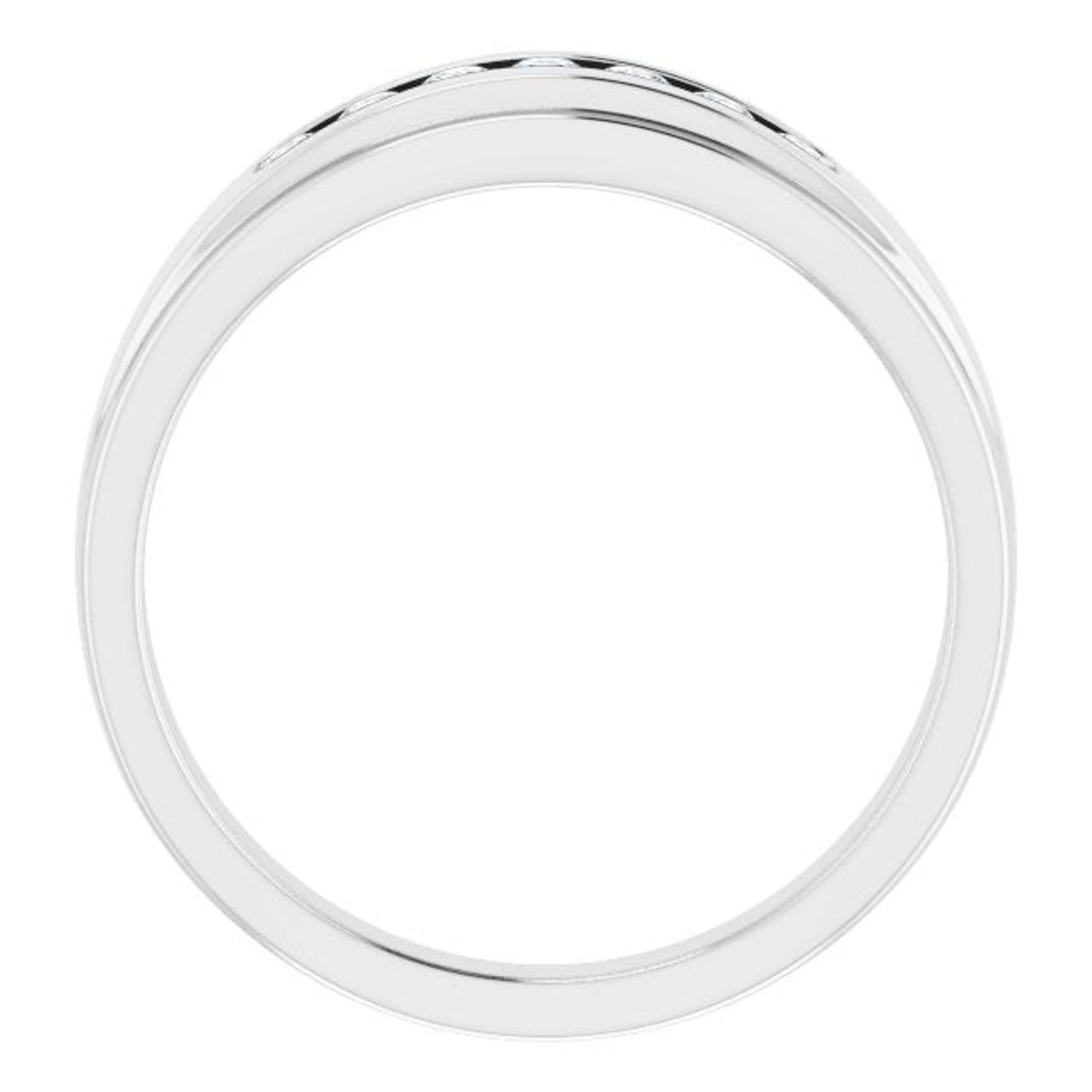 0.20 ctw Channel Set Round Diamond Men's Ring-VIRABYANI