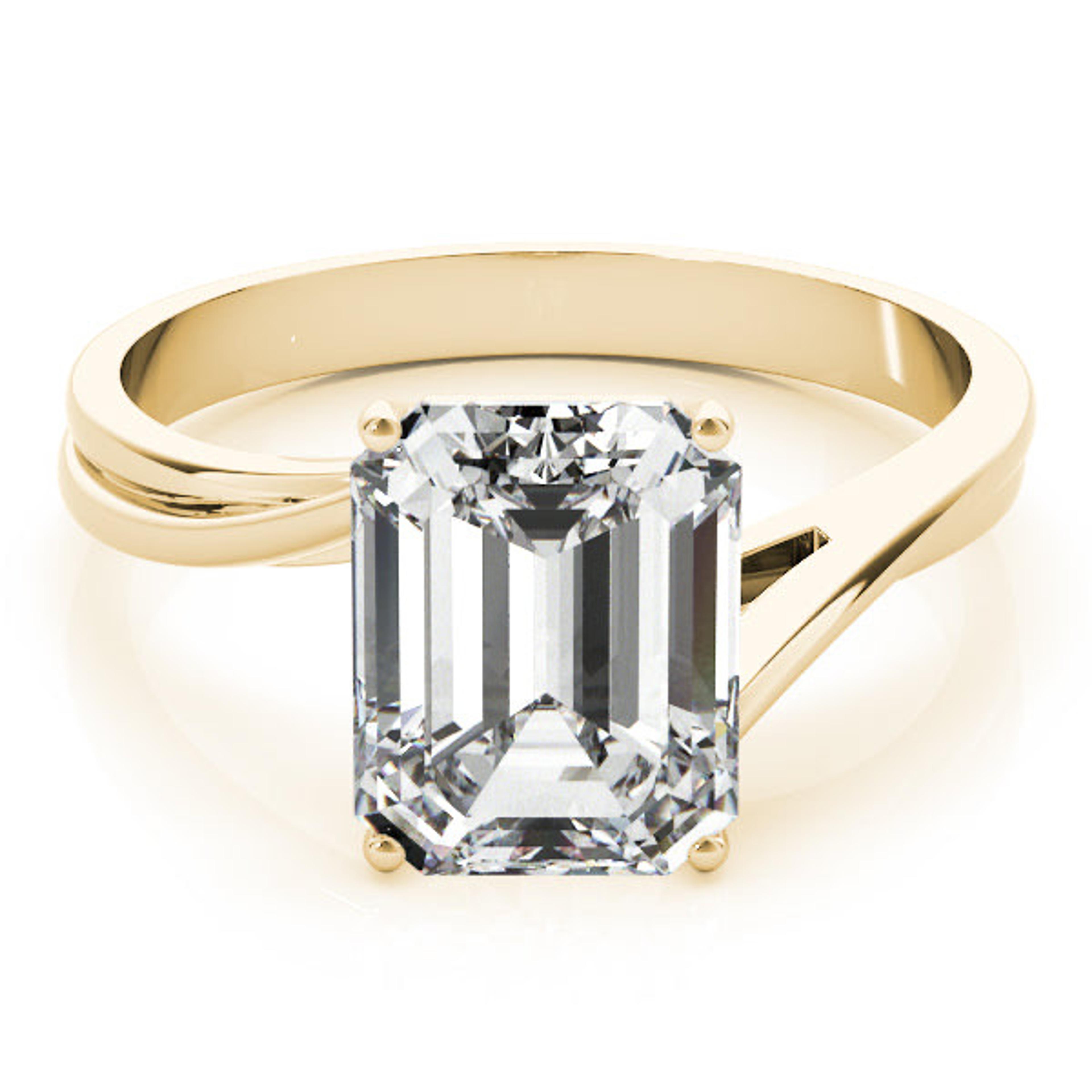 Hazel Emerald Lab Grown Diamond Solitaire Engagement Ring IGI Certified