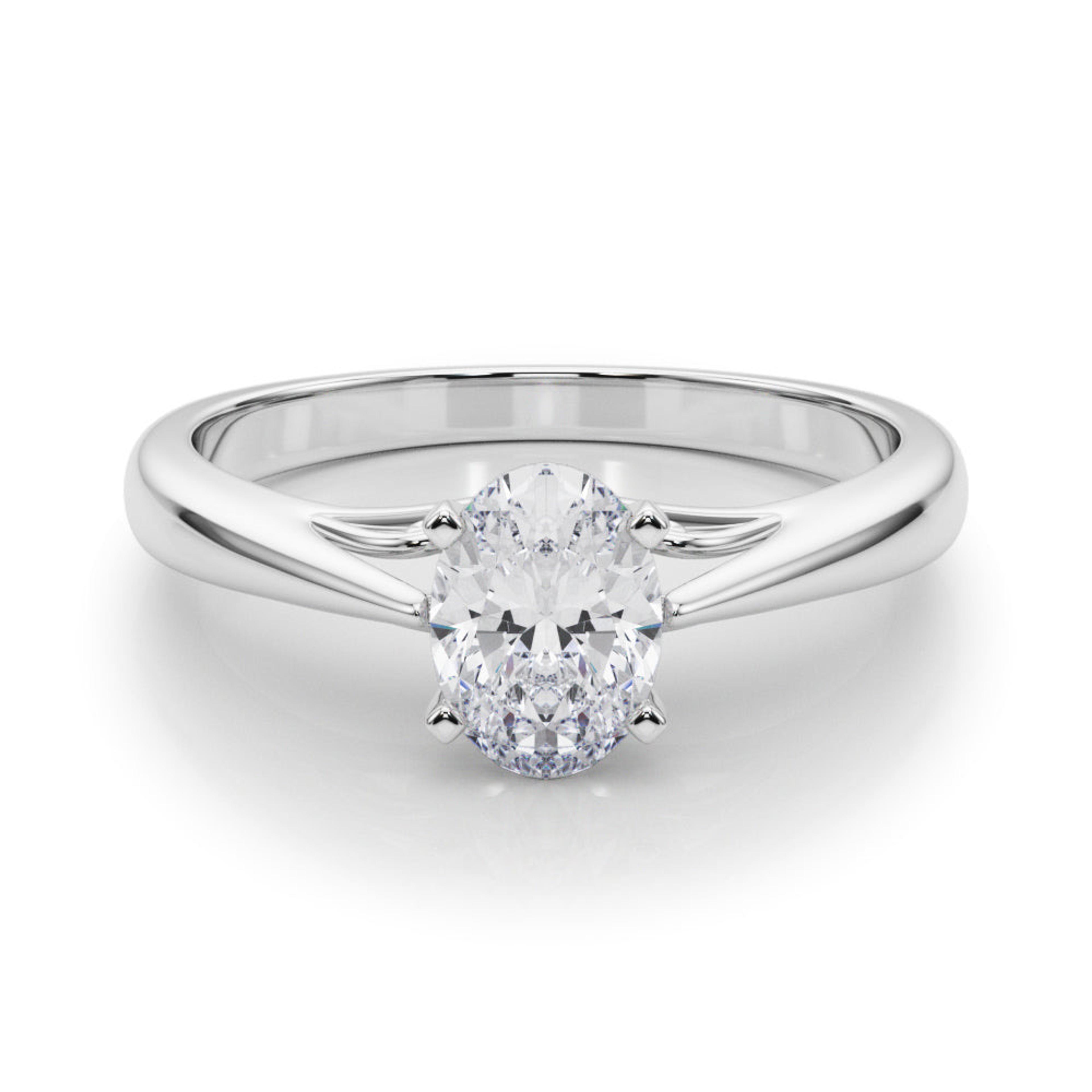 Katerina Oval Diamond Solitaire Engagement Ring