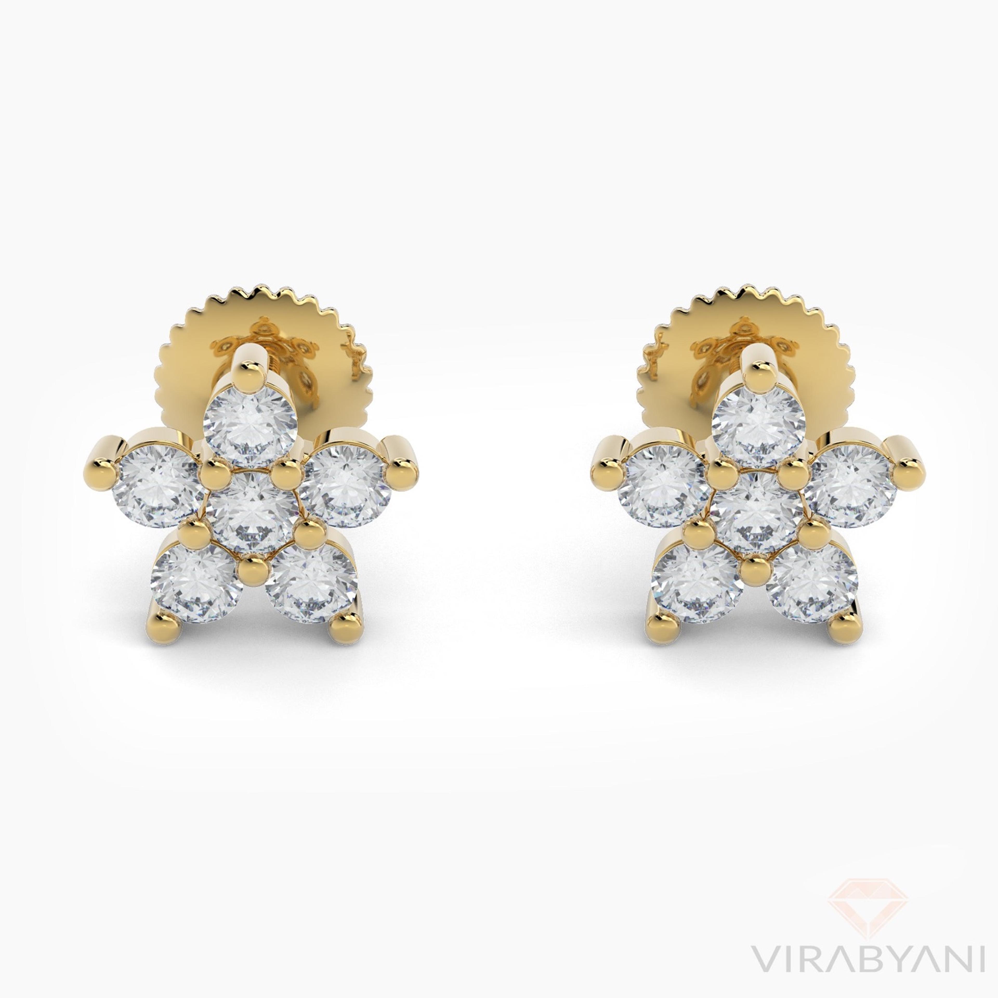 0.36 ct. Diamond Flower Stud Earrings
