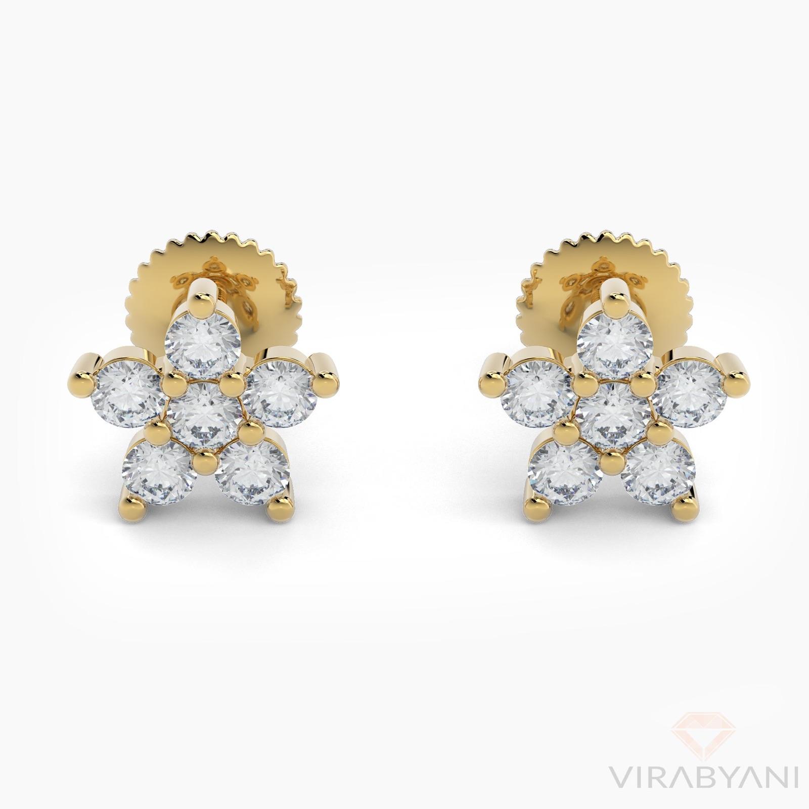 0.36 ct. Diamond Flower Stud Earrings