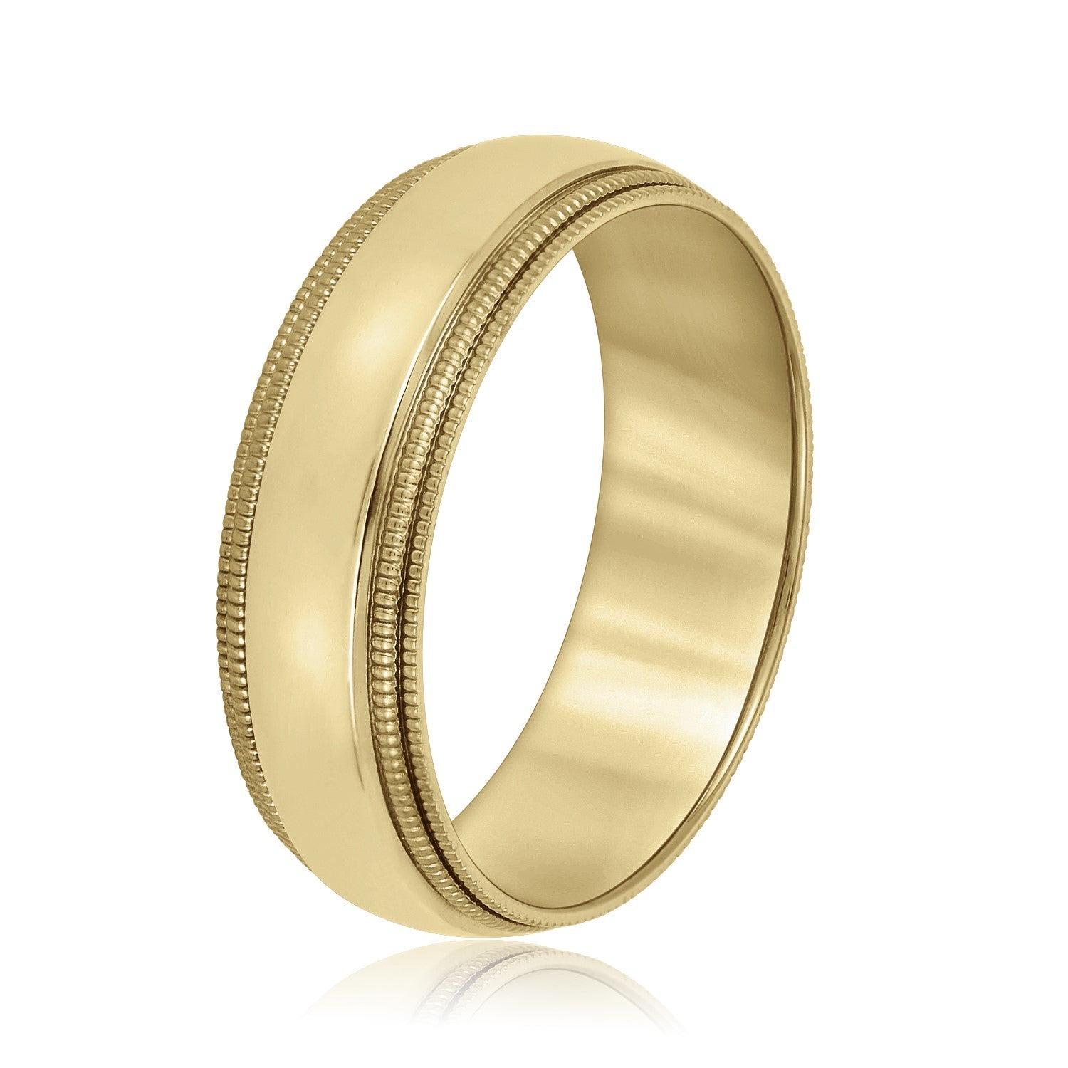 Comfort Fit Double Milgrain Men's Band