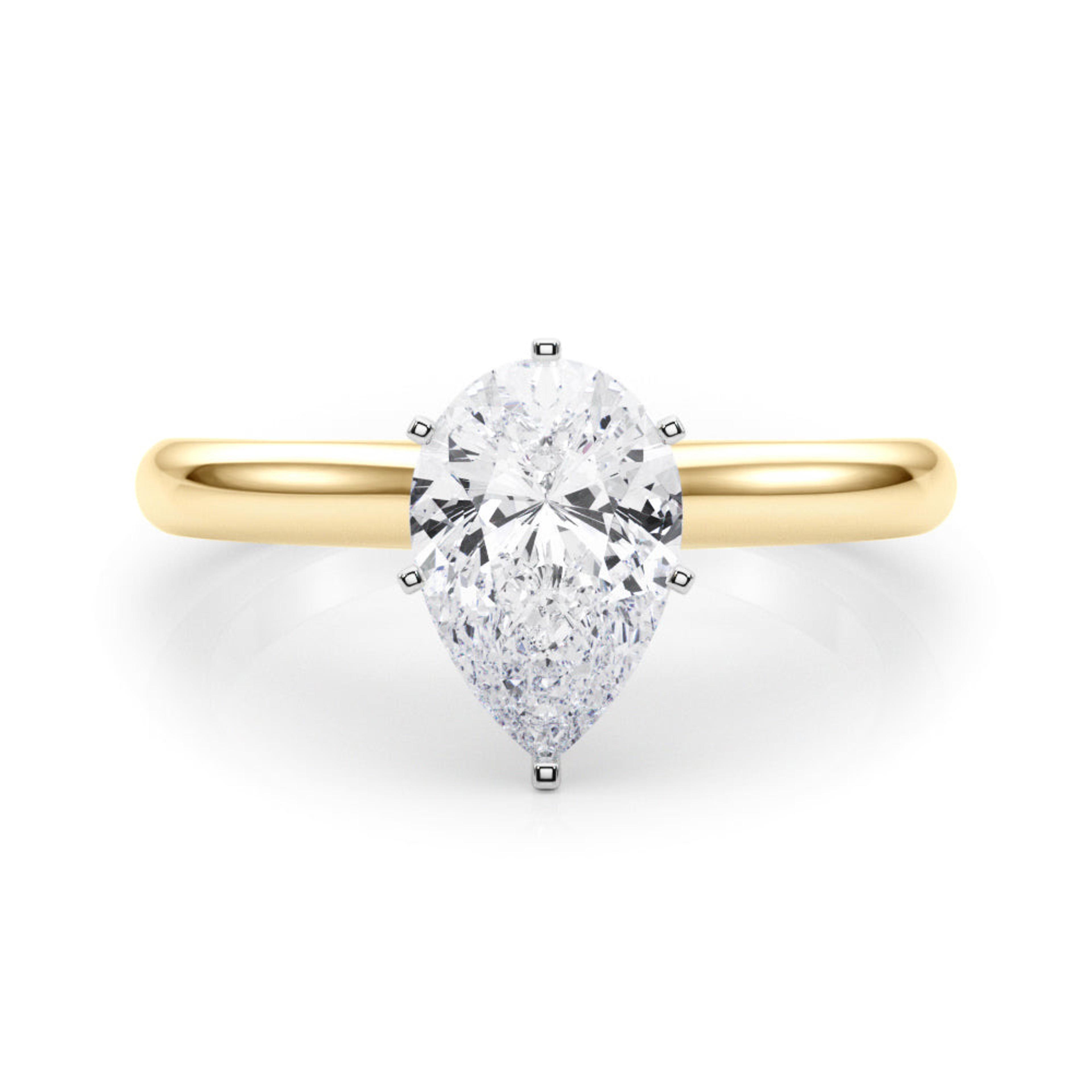Isabella Pear Diamond Solitaire Engagement Ring