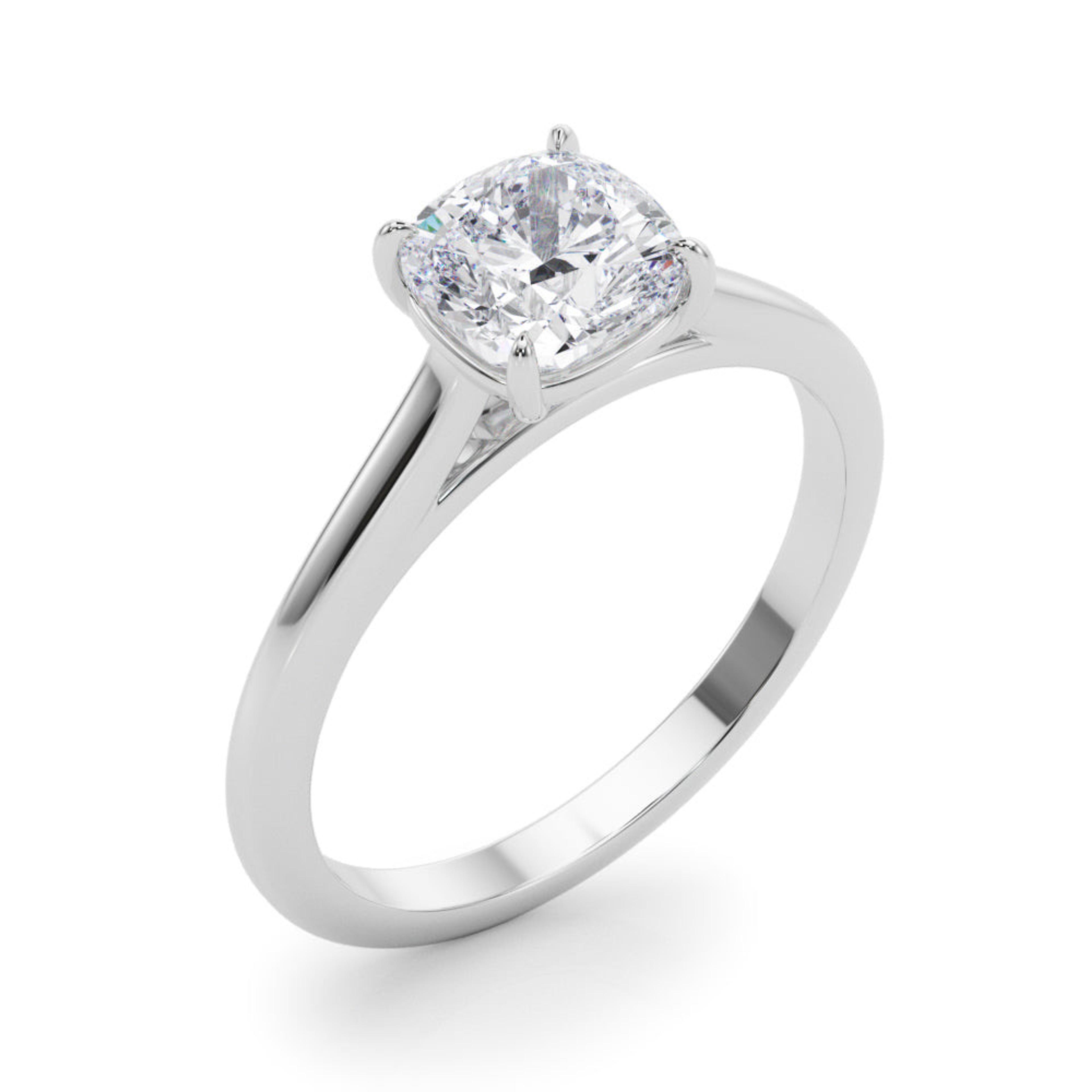 Amelia Cushion Diamond Solitaire Engagement Ring