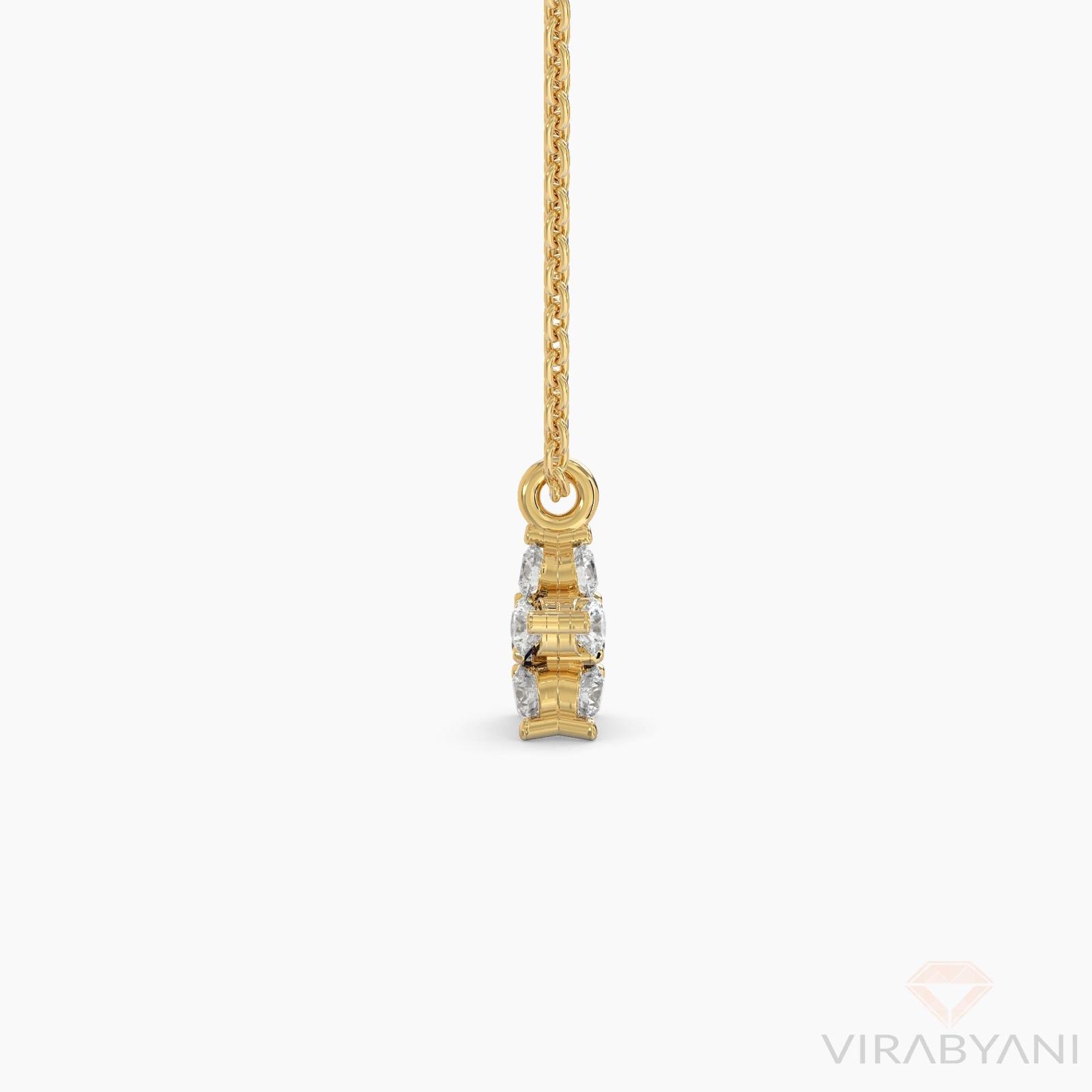 Double Sided Diamond & Sapphire Flower Necklace