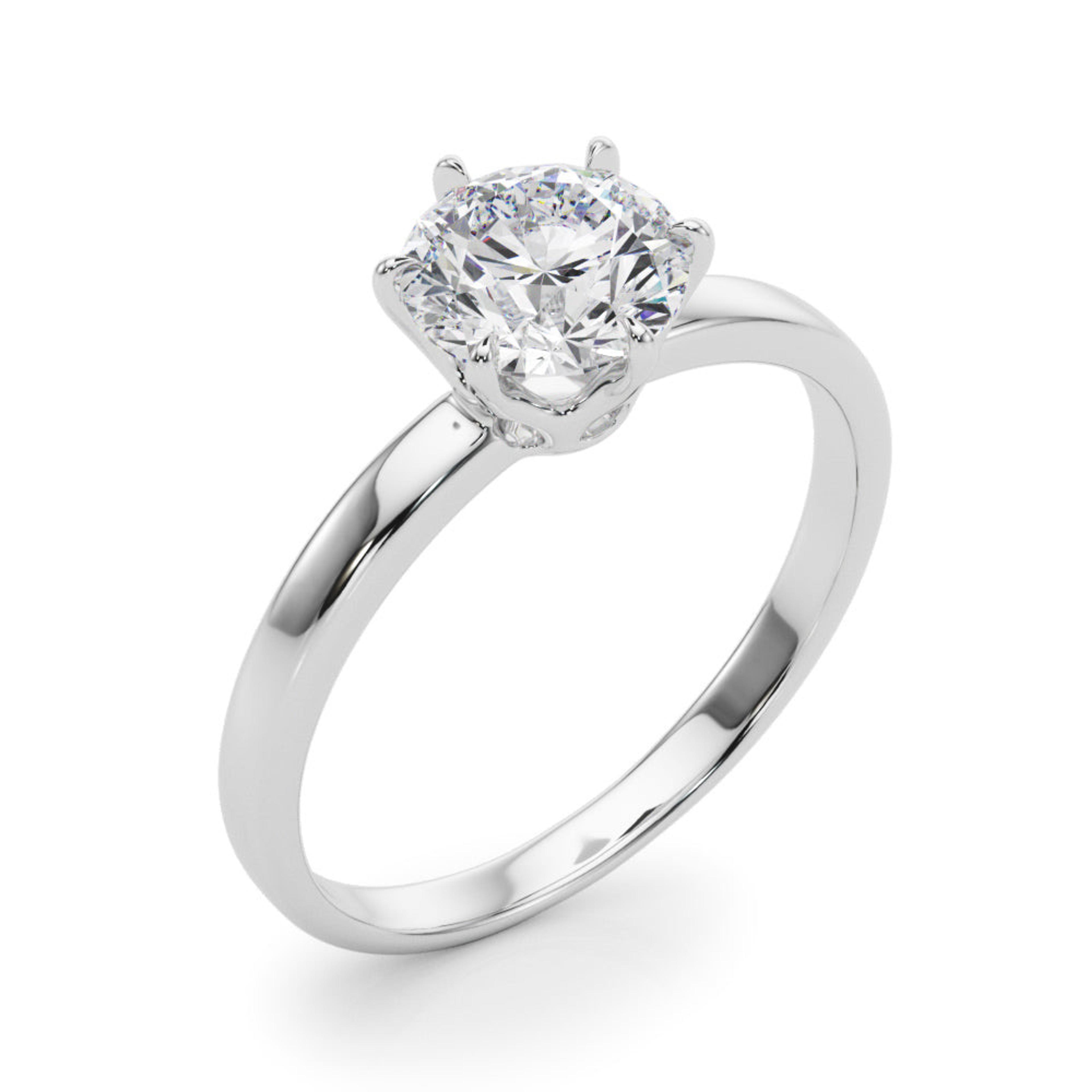 Reigna Round Lab Grown Diamond Solitaire Engagement Ring IGI Certified