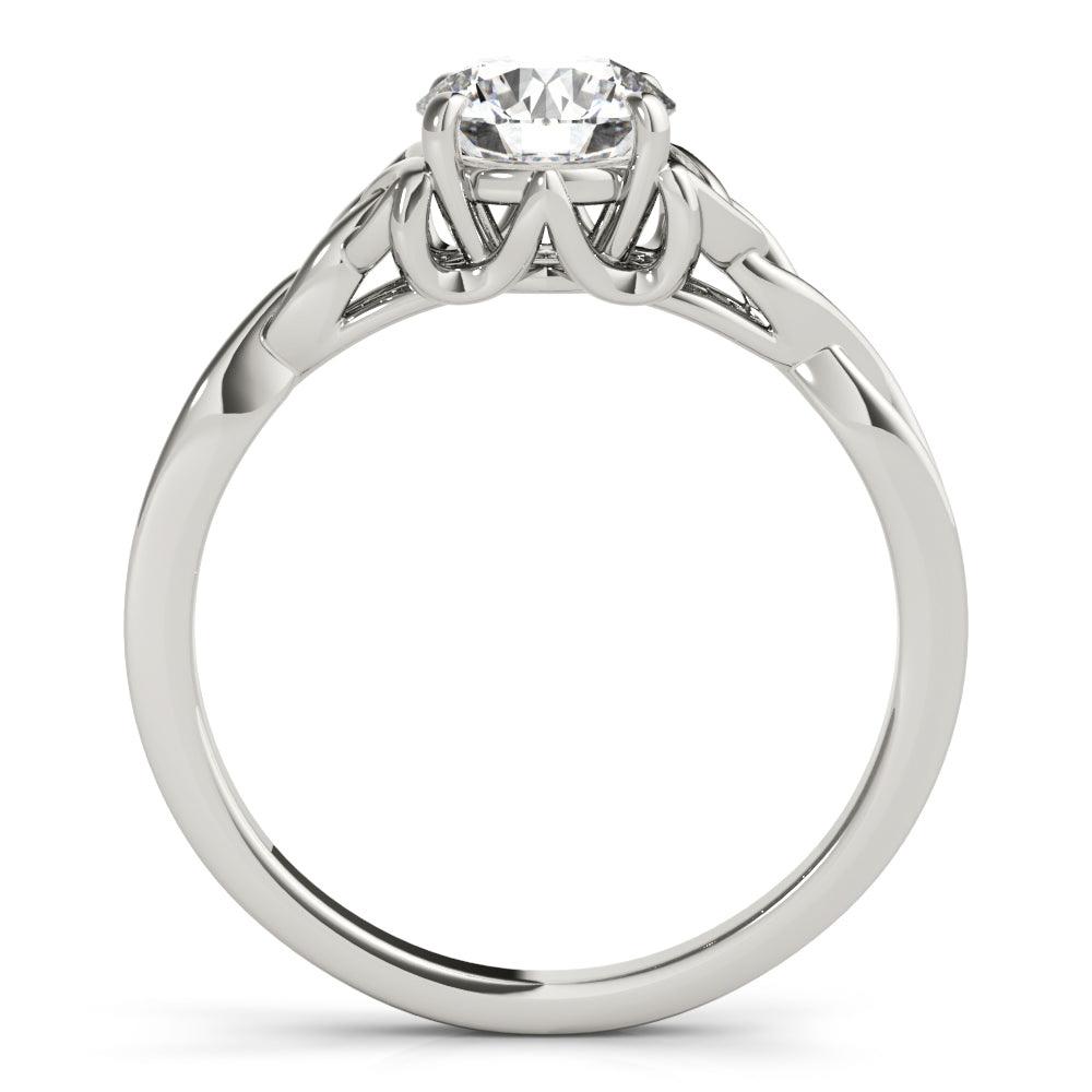 Celtic Love Knot Round Lab Grown Diamond Solitaire Engagement Ring IGI Certified