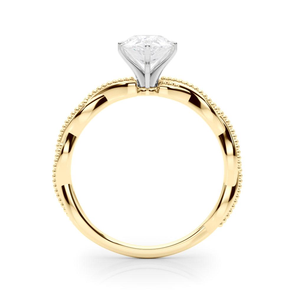 Anastasia Twisted Vine Pear Diamond Solitaire Engagement Ring