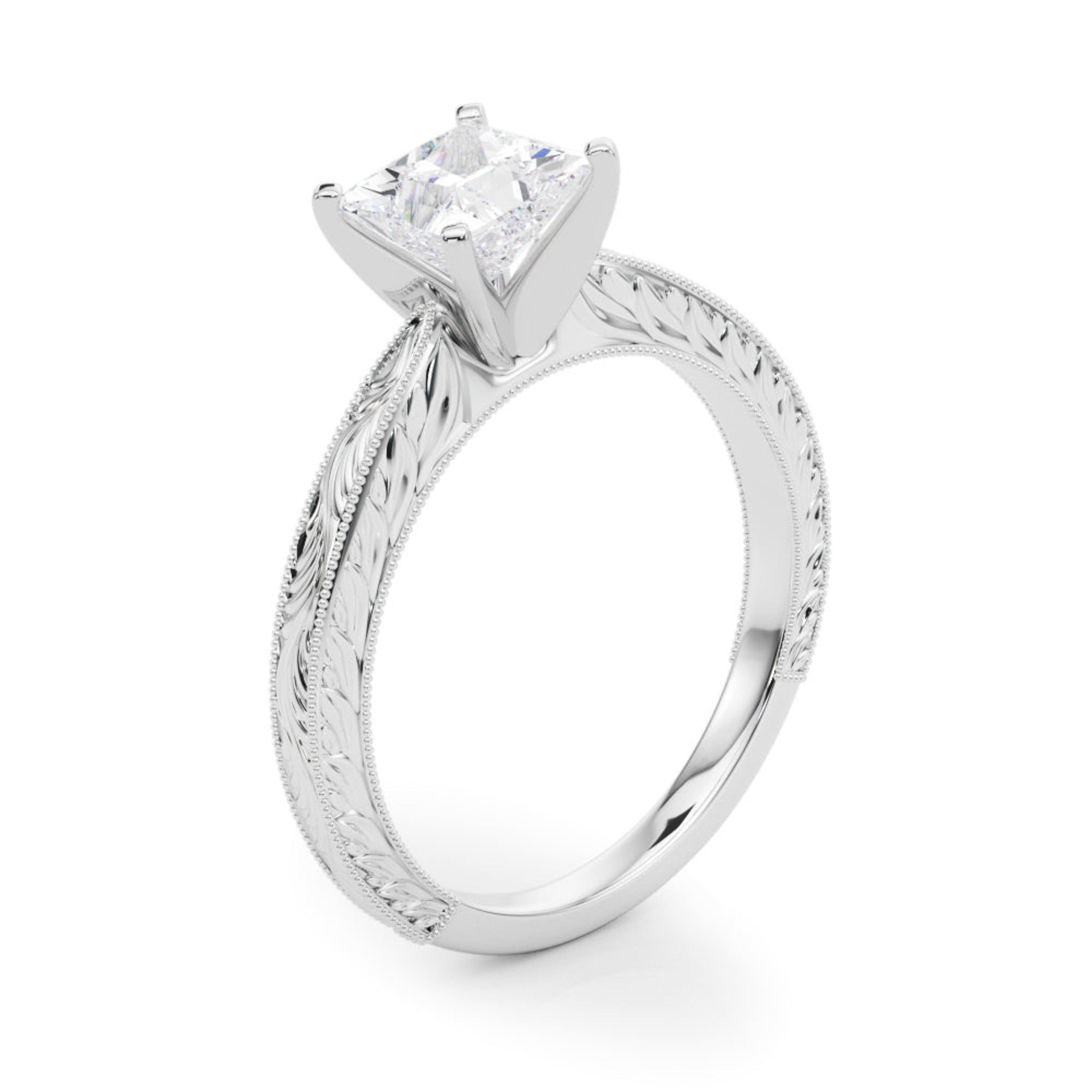Victoria Princess Diamond Solitaire Engagement Ring