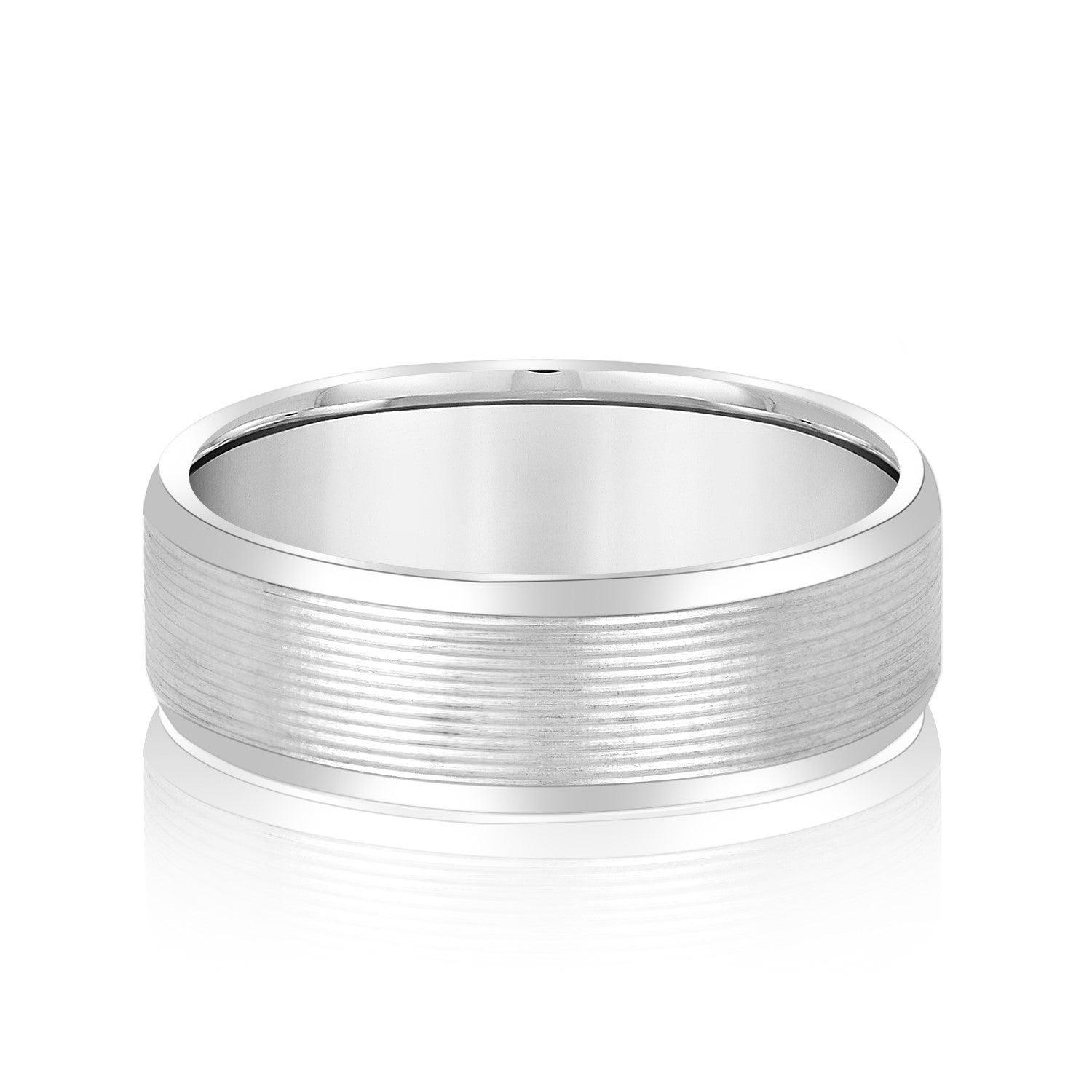 Dynamic Dunes Elegant Men’s Wedding Band