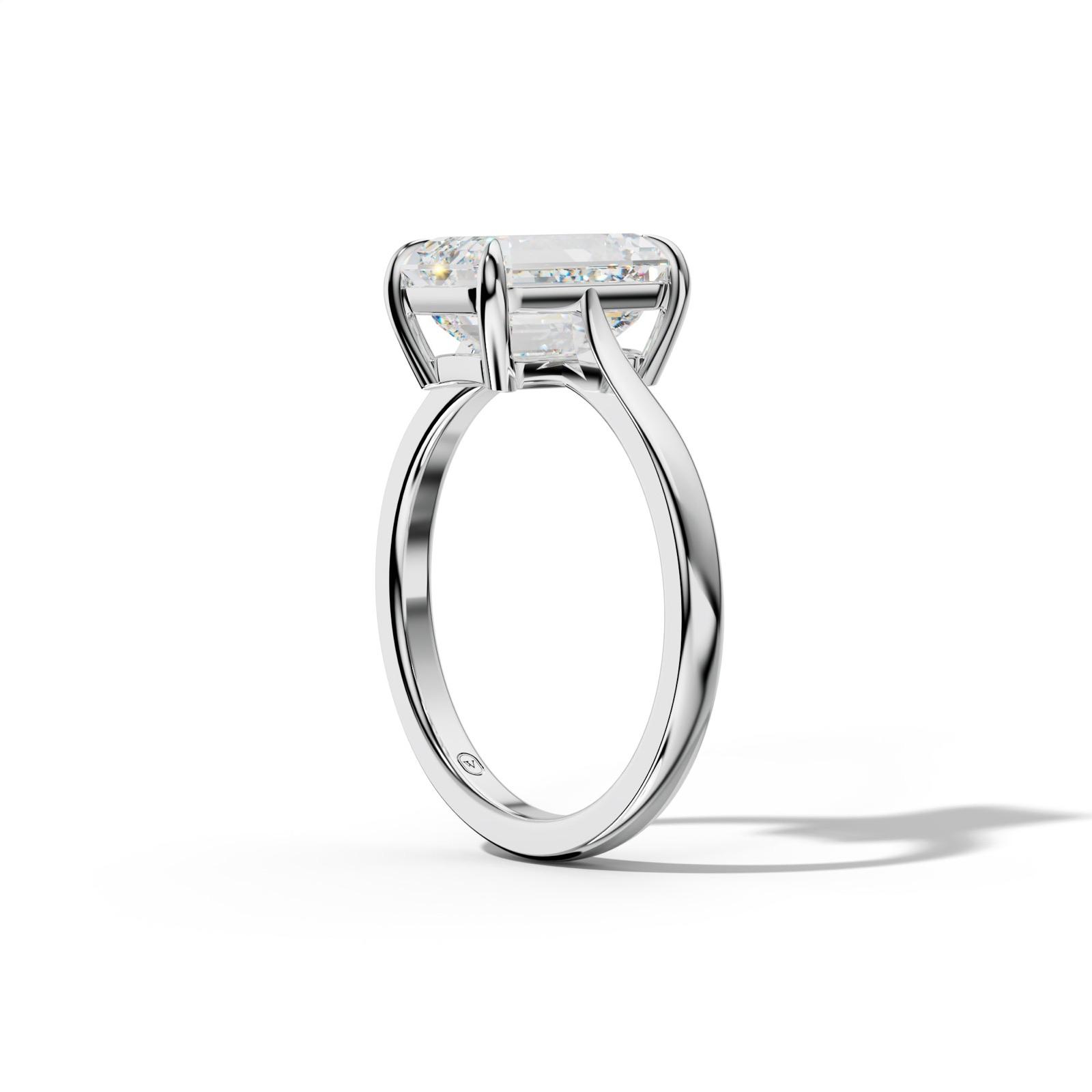 Freya Emerald Cut Engagement Ring