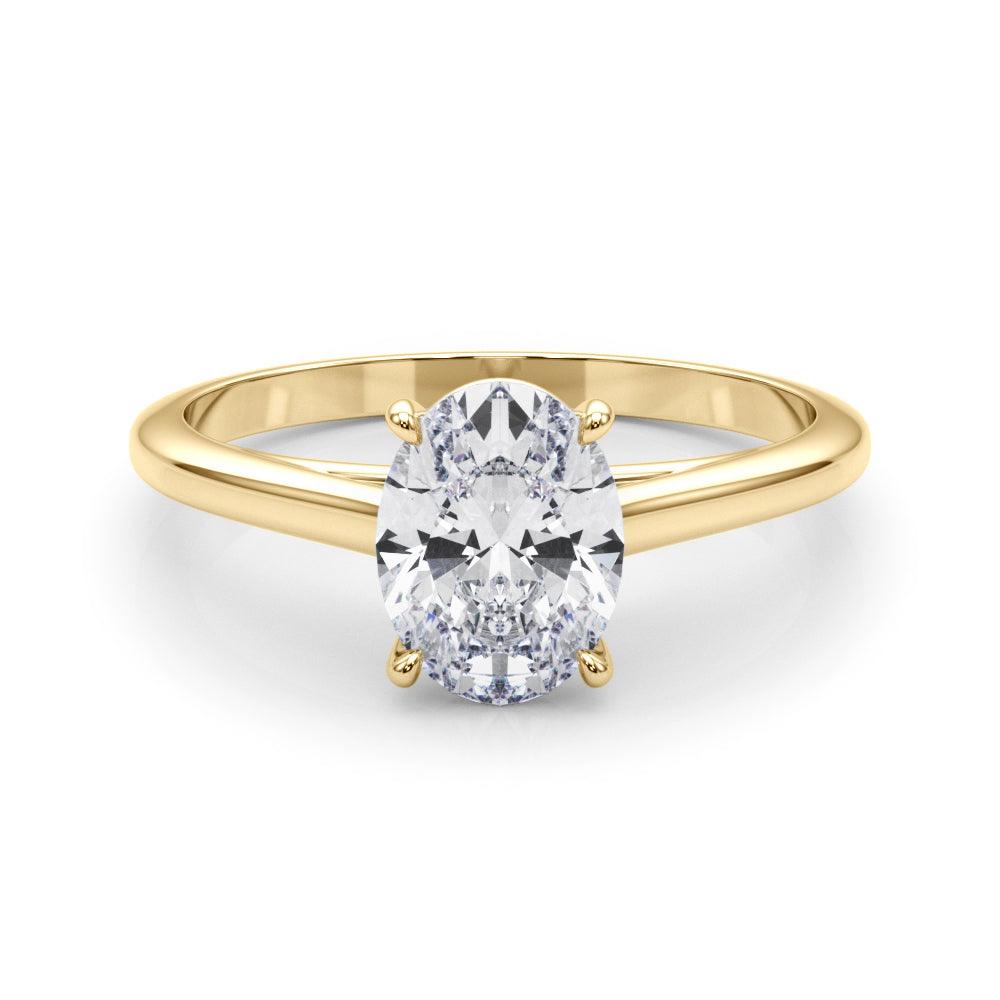 Amelia Oval Lab Grown Diamond Solitaire Engagement Ring IGI Certified