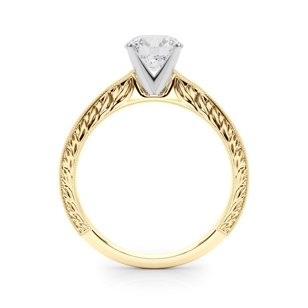 Victoria Round Lab Grown Diamond Solitaire Engagement Ring IGI Certified