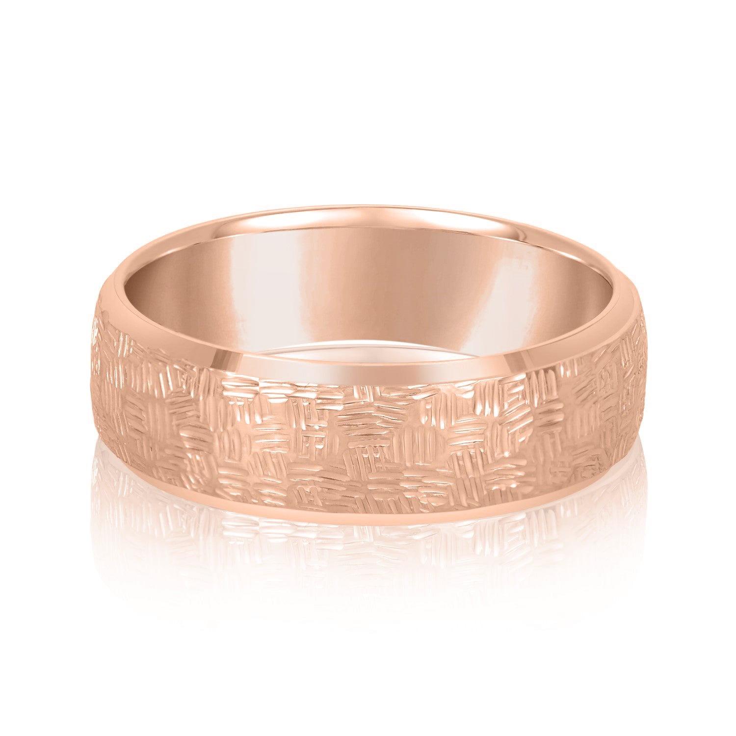 Men's Woven Basket Pattern Wedding Band