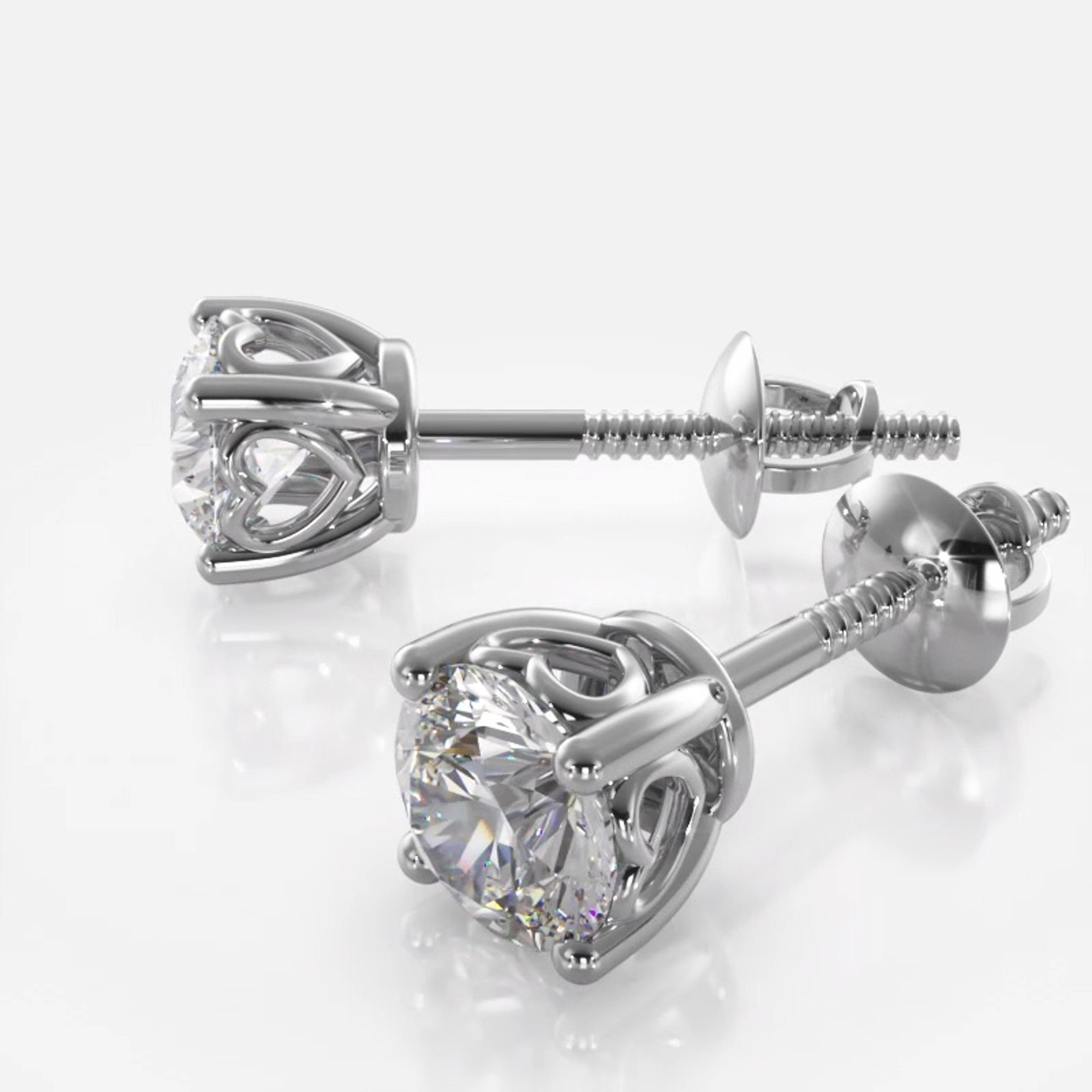 Dearest Sweetheart Diamond Stud Earrings