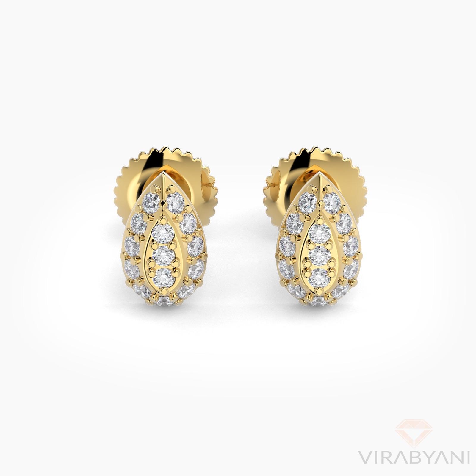 Pear Shaped AMoré Pavé Stud Earrings With 0.22 ct. Diamonds