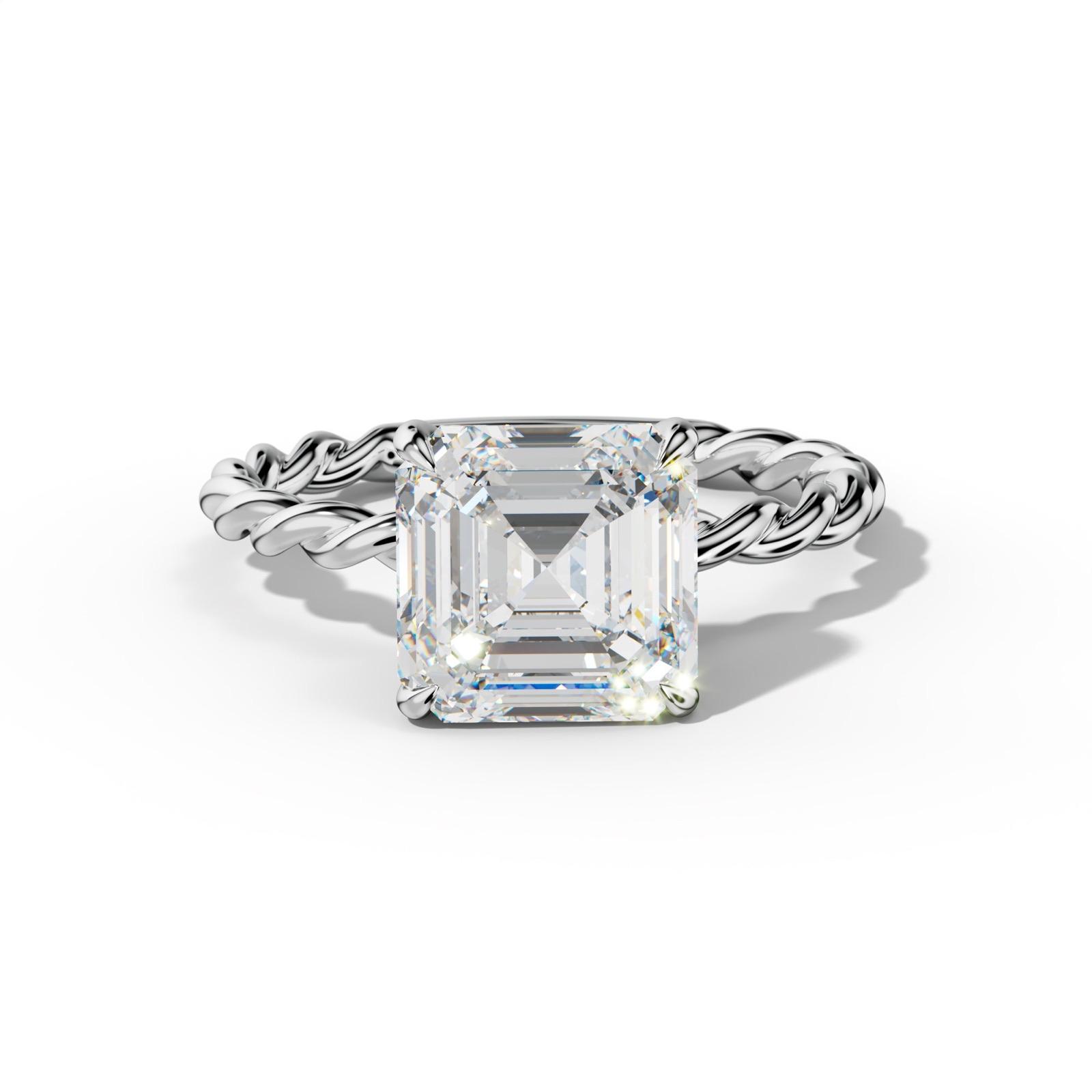 Sunny Asscher Diamond Engagement Ring