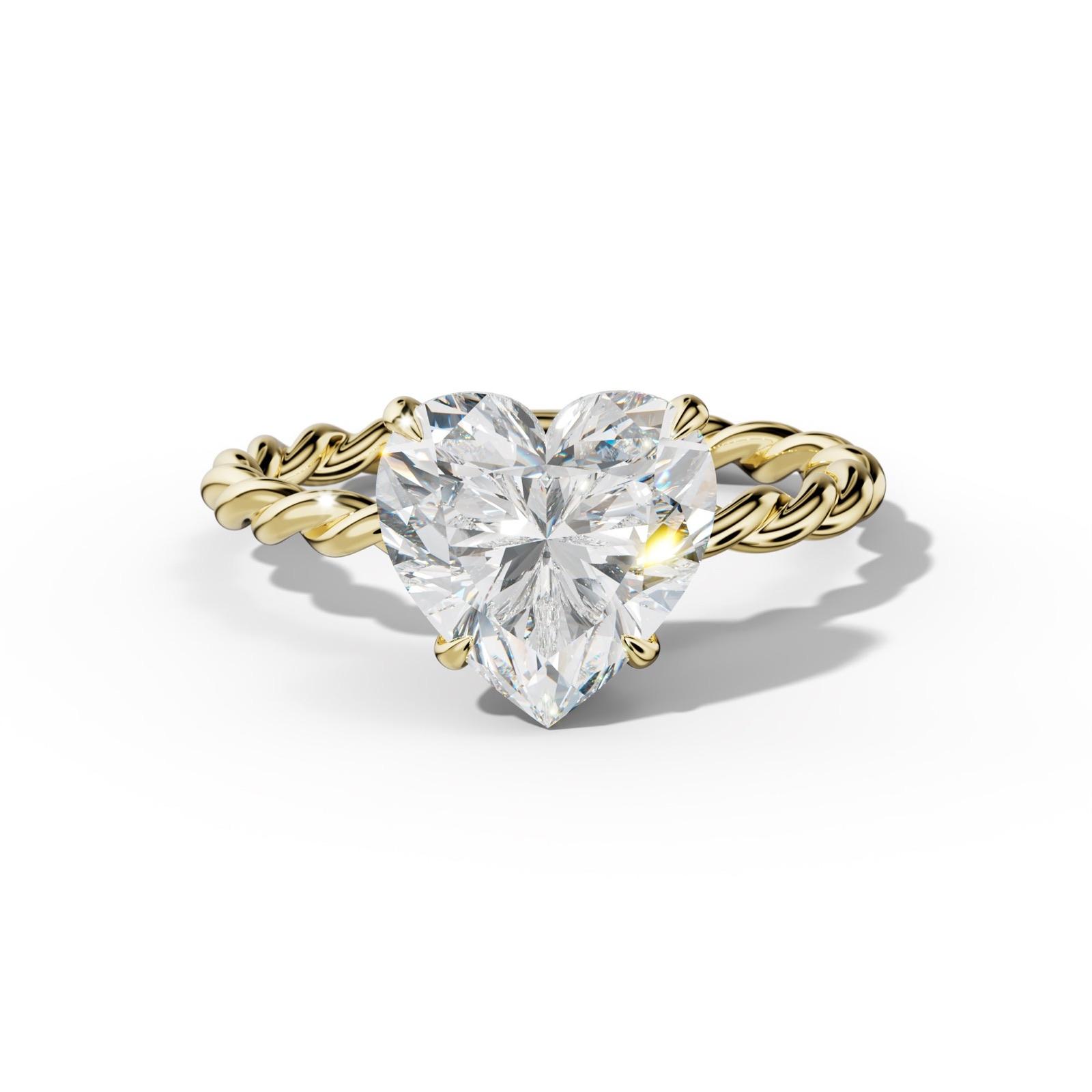 Sunny Heart Diamond Engagement Ring