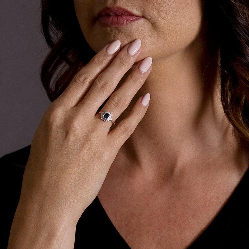 Vintage Inspired 0.50 ct. Natural Blue Sapphire Ring