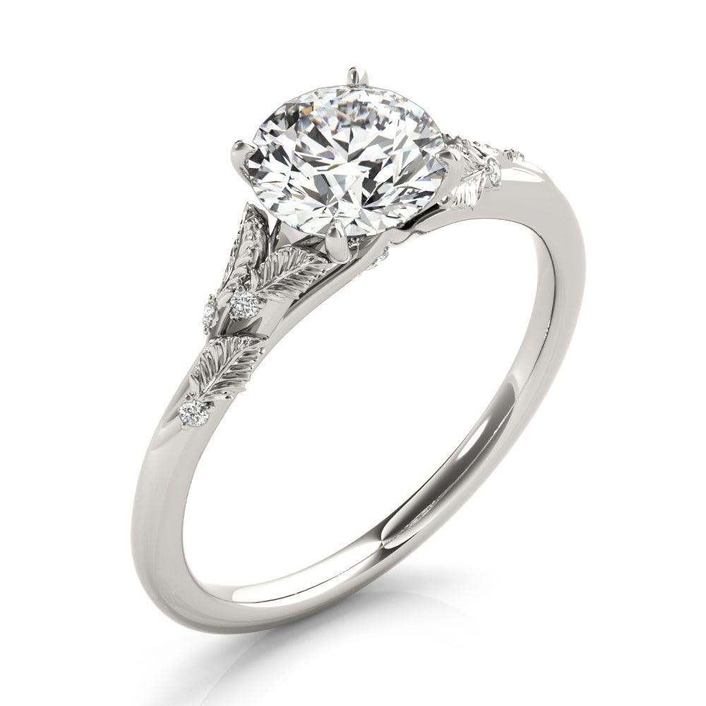 Laurel Round Lab Grown Diamond Solitaire Engagement Ring IGI Certified