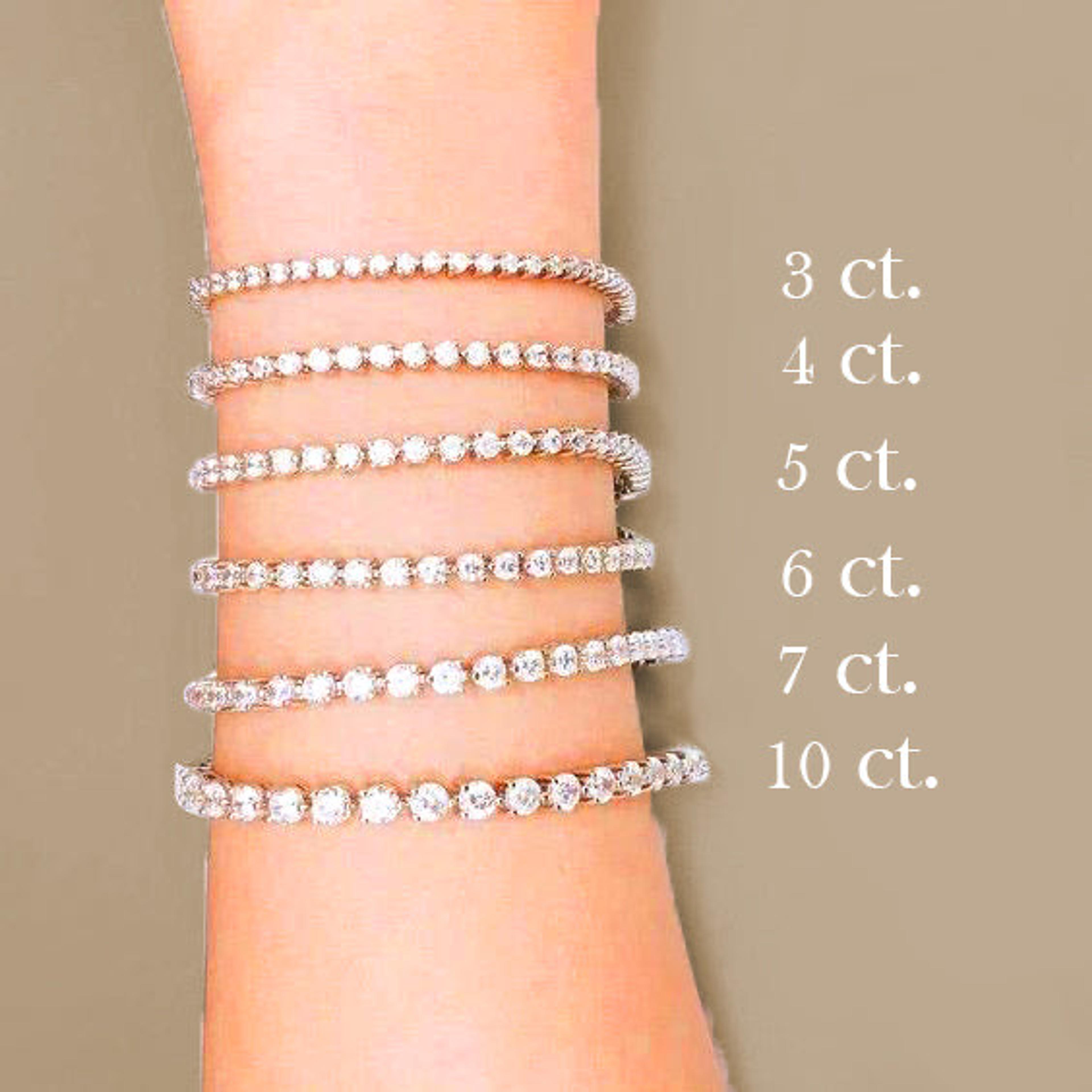 Three Prong Classic Diamond Tennis Bracelet