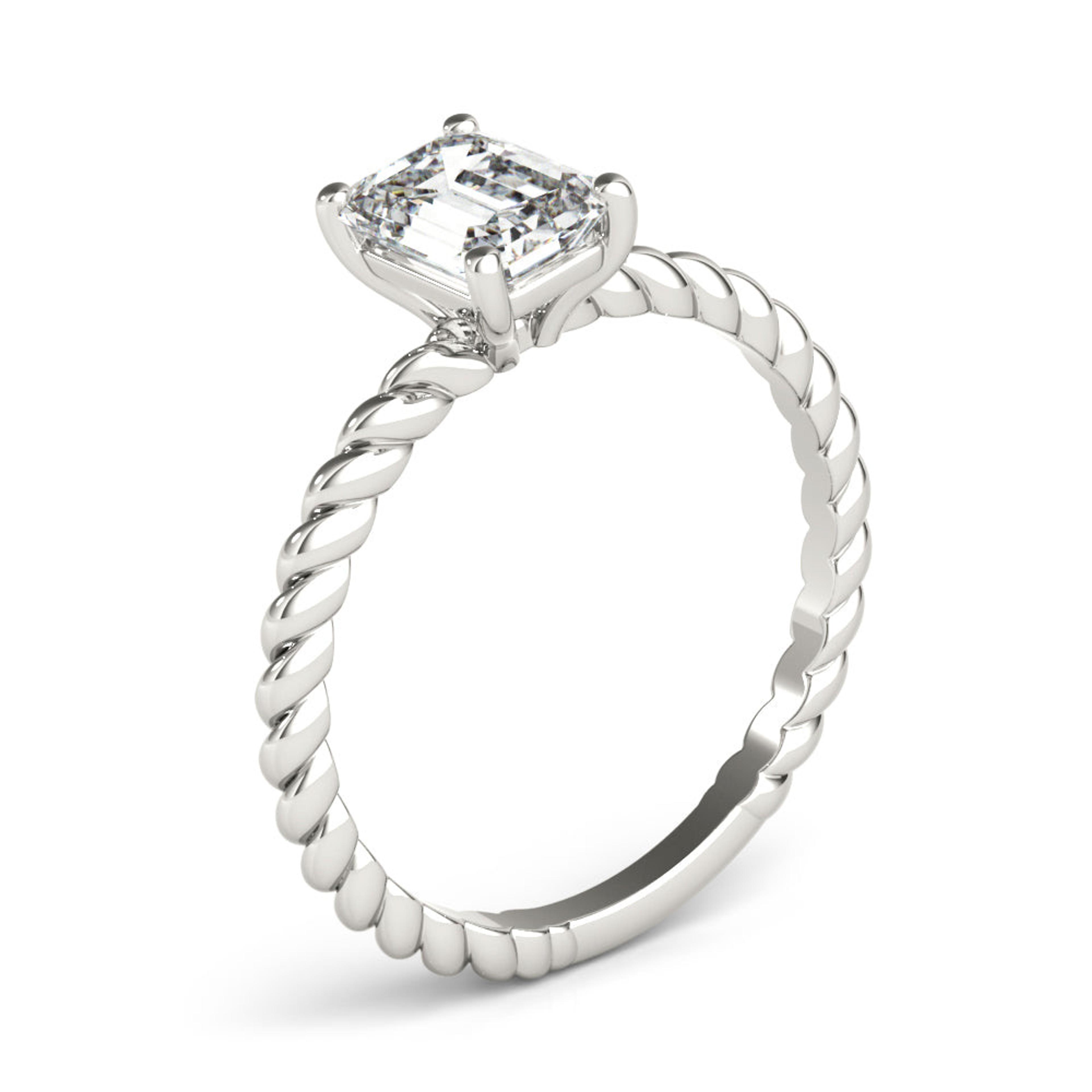 Eleanor Emerald Lab Grown Diamond Solitaire Engagement Ring IGI Certified