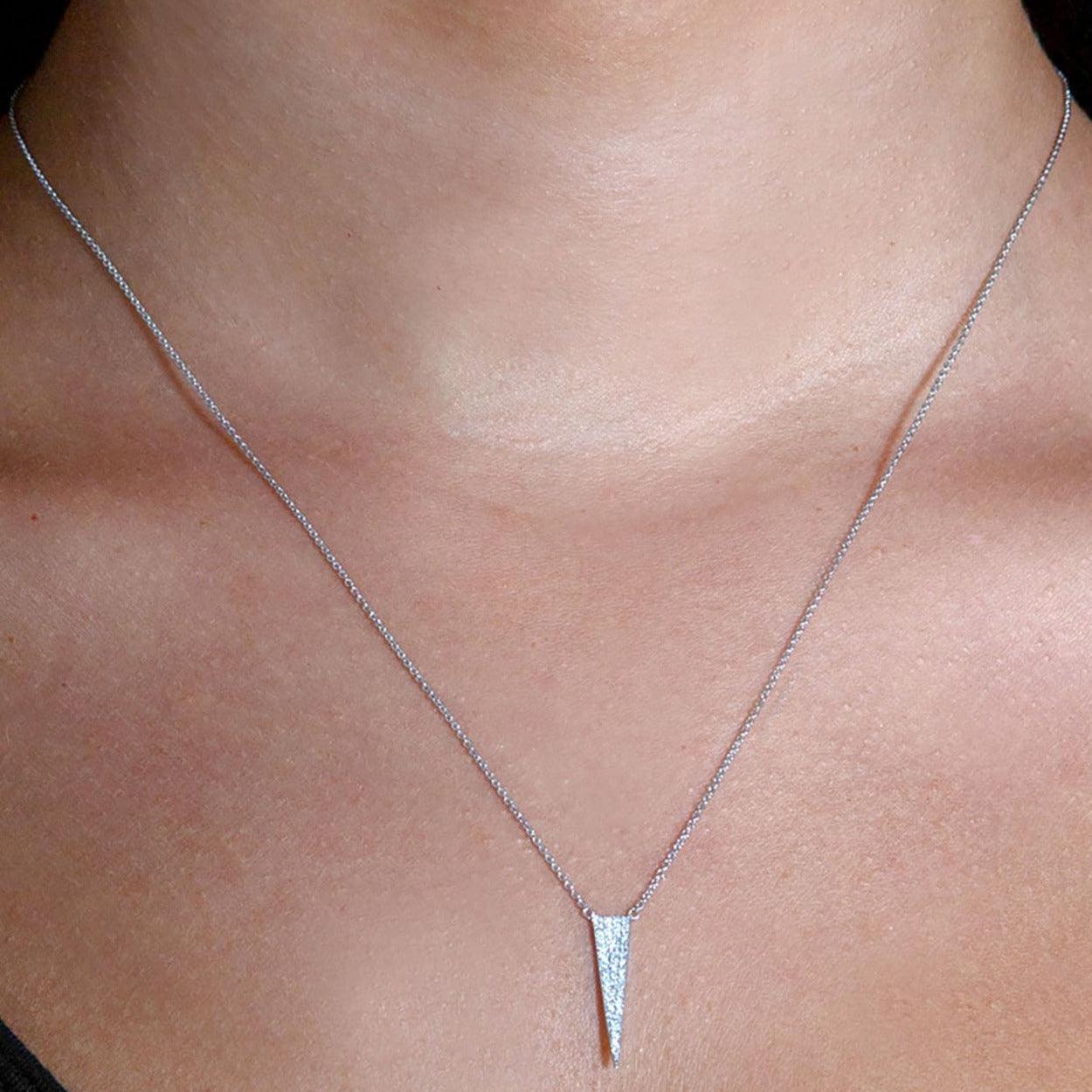 Pave Fashion 0.10 ctw Diamond Necklace Pendant-VIRABYANI