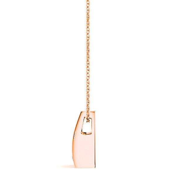Hug Bezel Set Round Diamond Solitaire Necklace Pendant-VIRABYANI