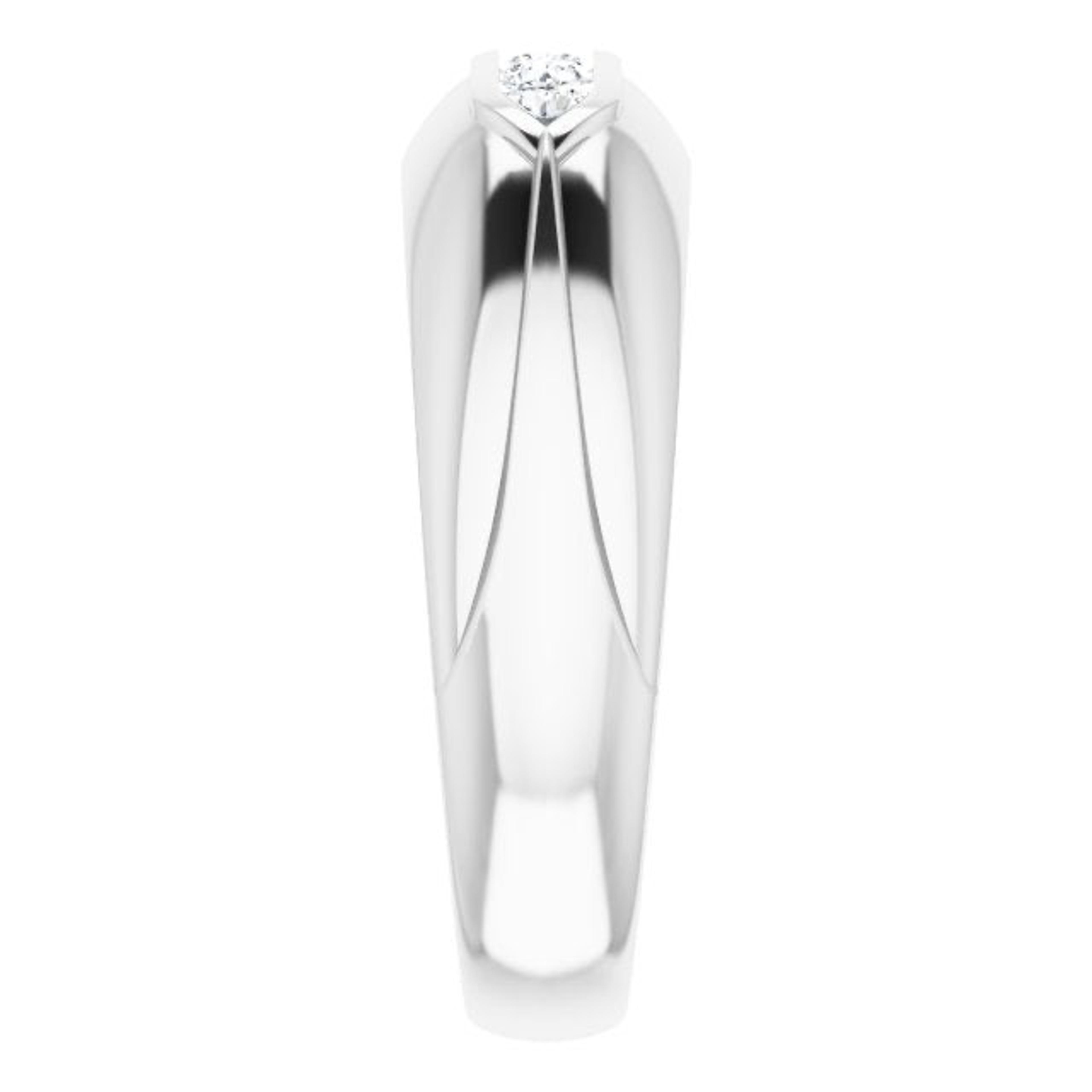 Dome Five Stone Channel Set Round Diamond Men's Ring
