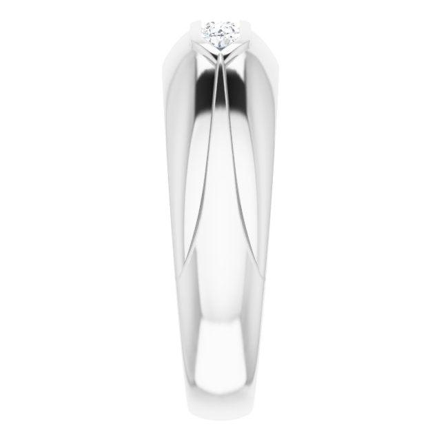 Dome Five Stone Channel Set Round Diamond Men's Ring