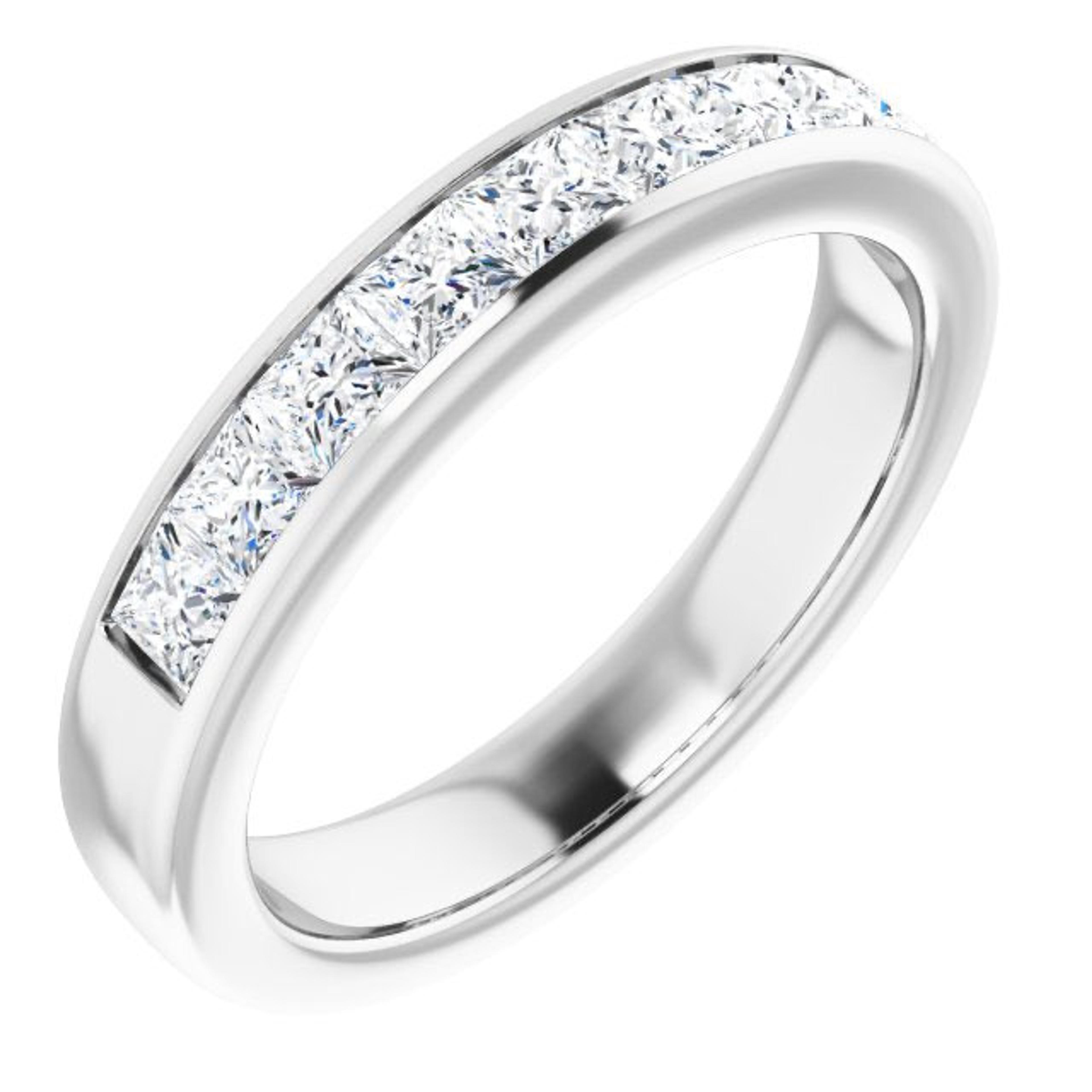 1.50 ctw Channel Set Princess Diamond Men's Ring