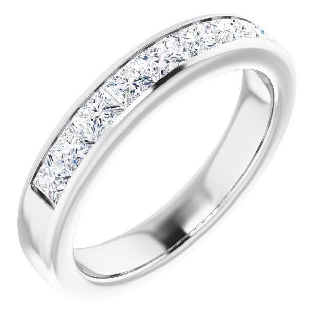 1.50 ctw Channel Set Princess Diamond Men's Ring