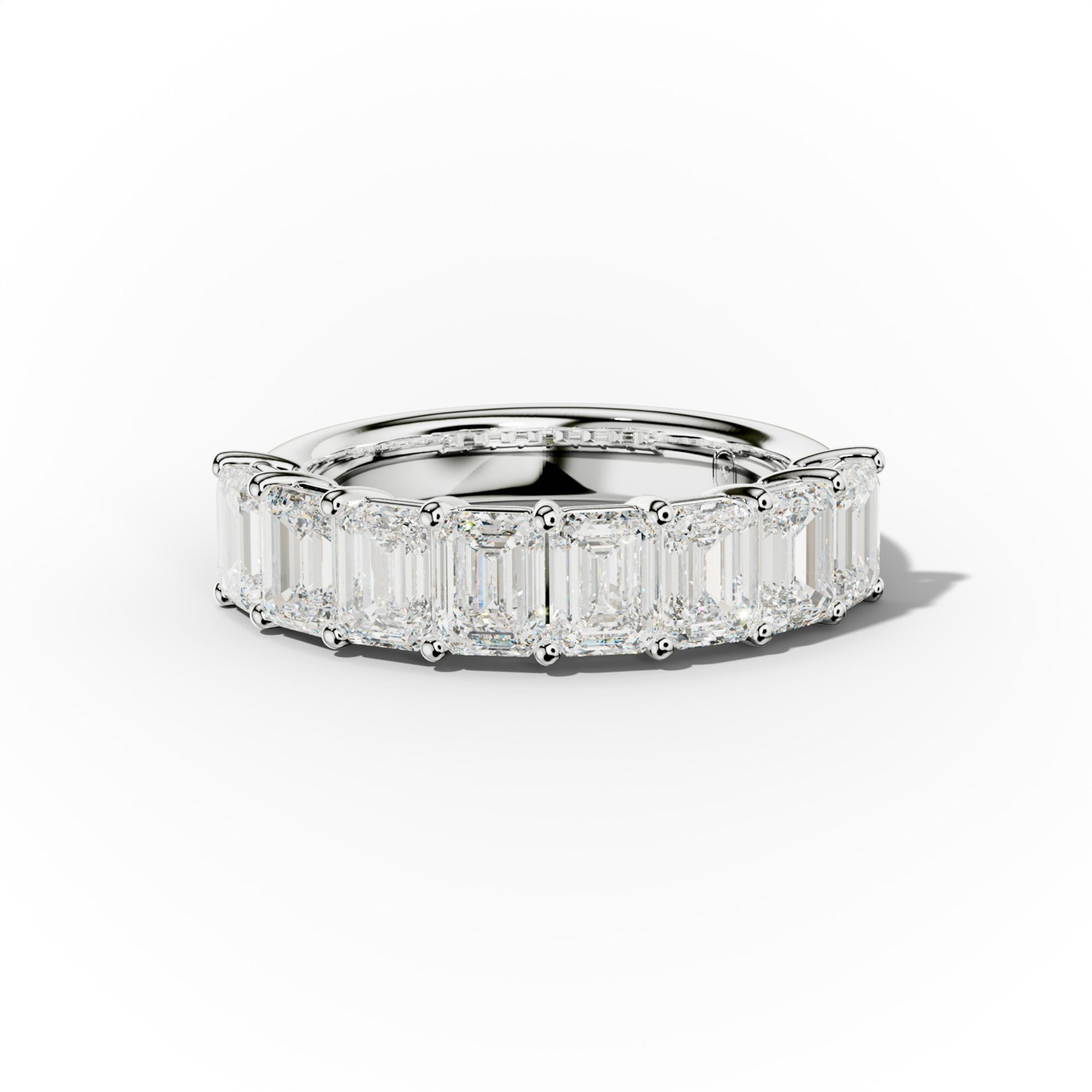 3.0 Carat Emerald Cut  Diamond Anniversary Band