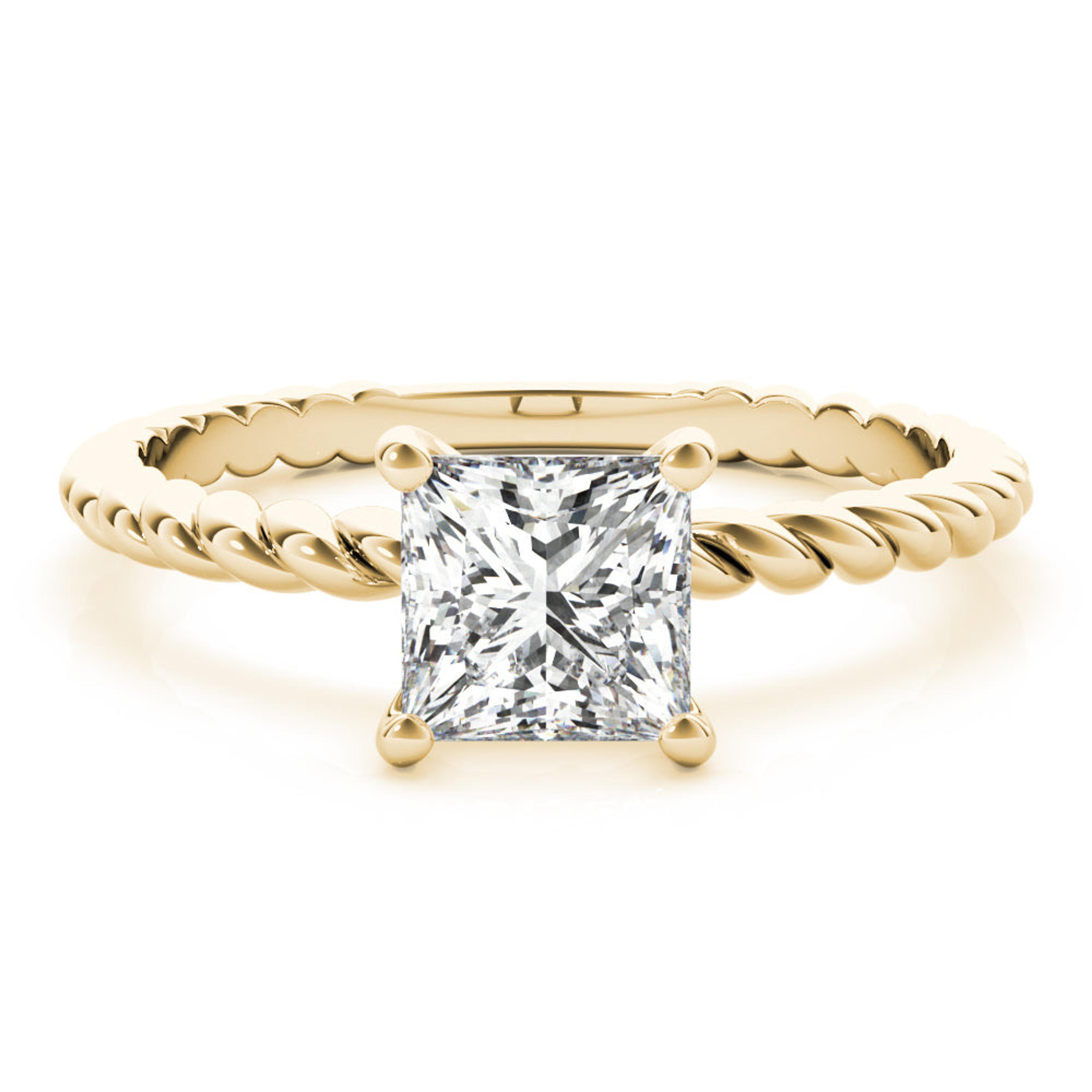 Eleanor Princess Lab Grown Diamond Solitaire Engagement Ring IGI Certified