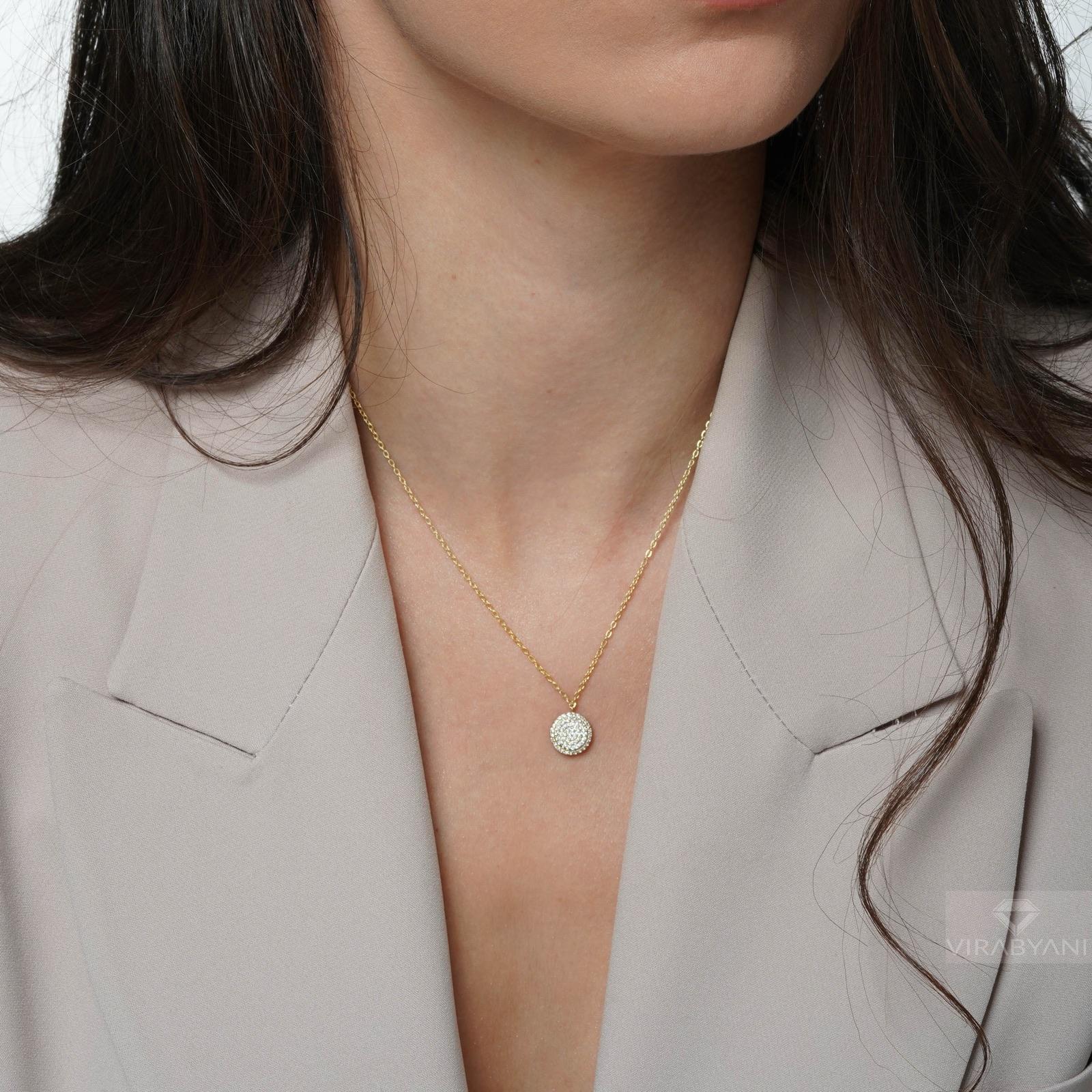 Round Shaped AMoré Pavé Necklace With 0.50 ct. Diamonds