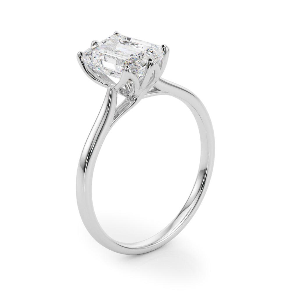Esme Emerald Lab Grown Diamond Solitaire Engagement Ring IGI Certified