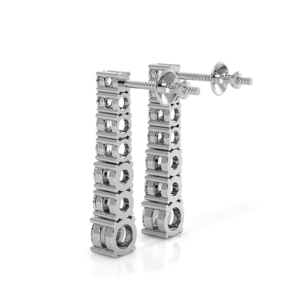 1.0 ctw. Round Diamond Cascade Drop Earrings