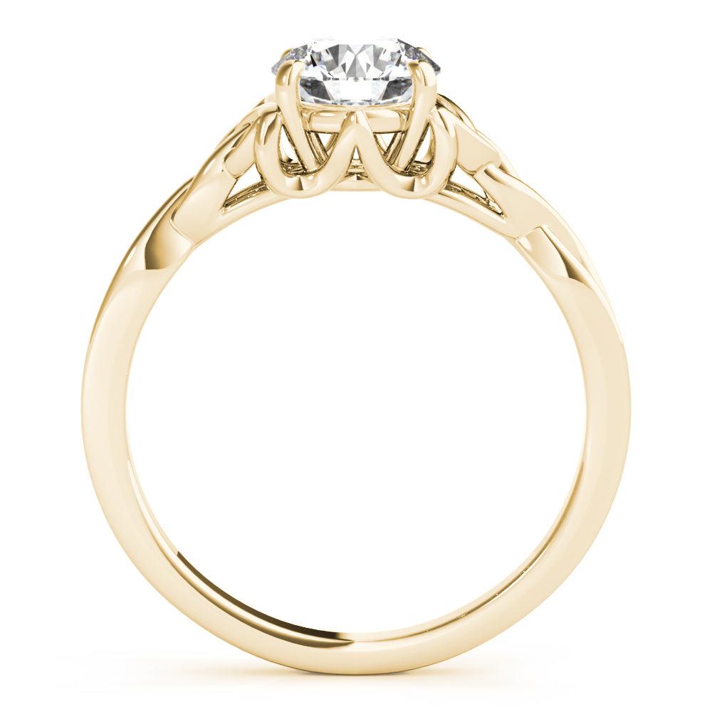 Celtic Love Knot Round Diamond Solitaire Engagement Ring
