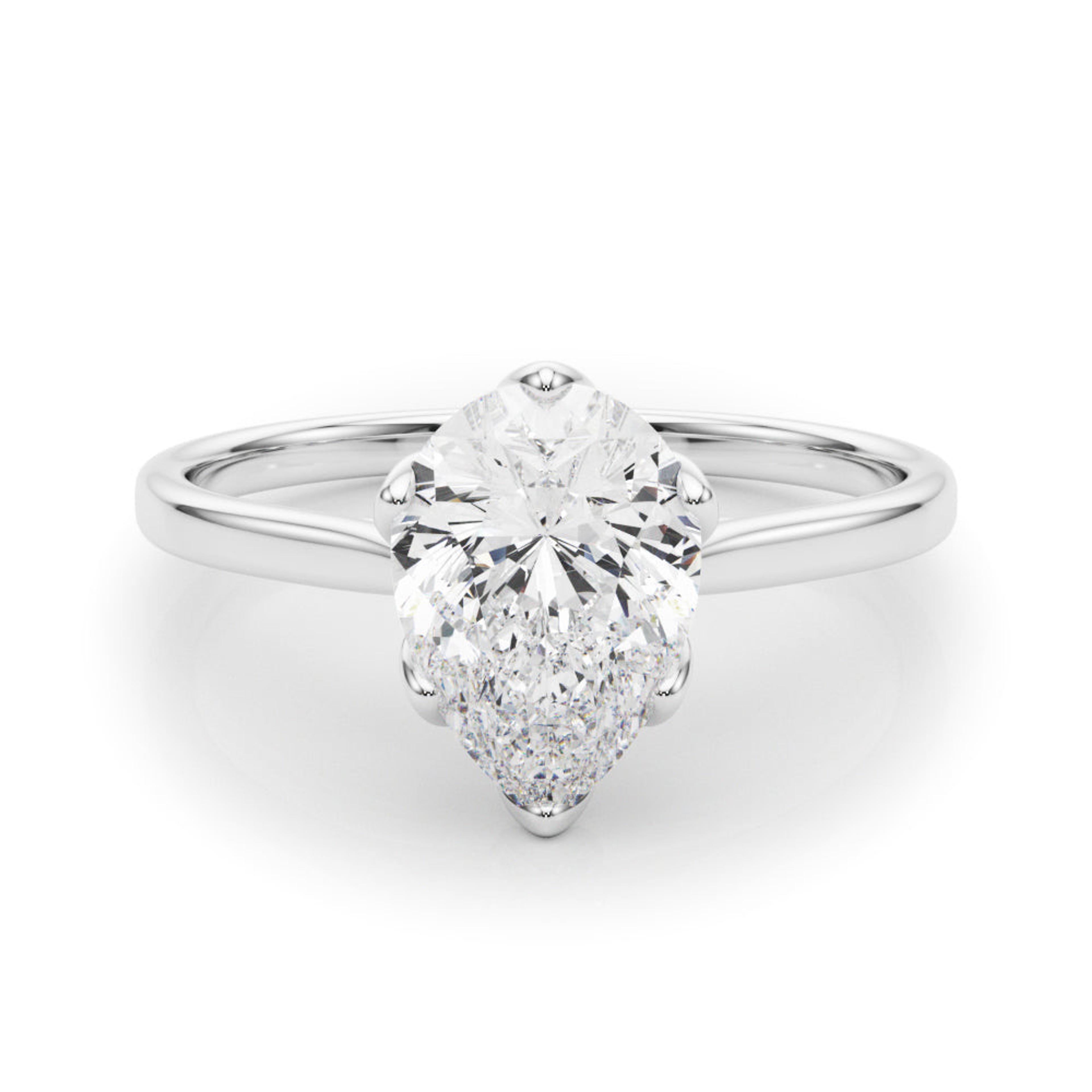 Esme Pear Cut Diamond Solitaire Engagement Ring
