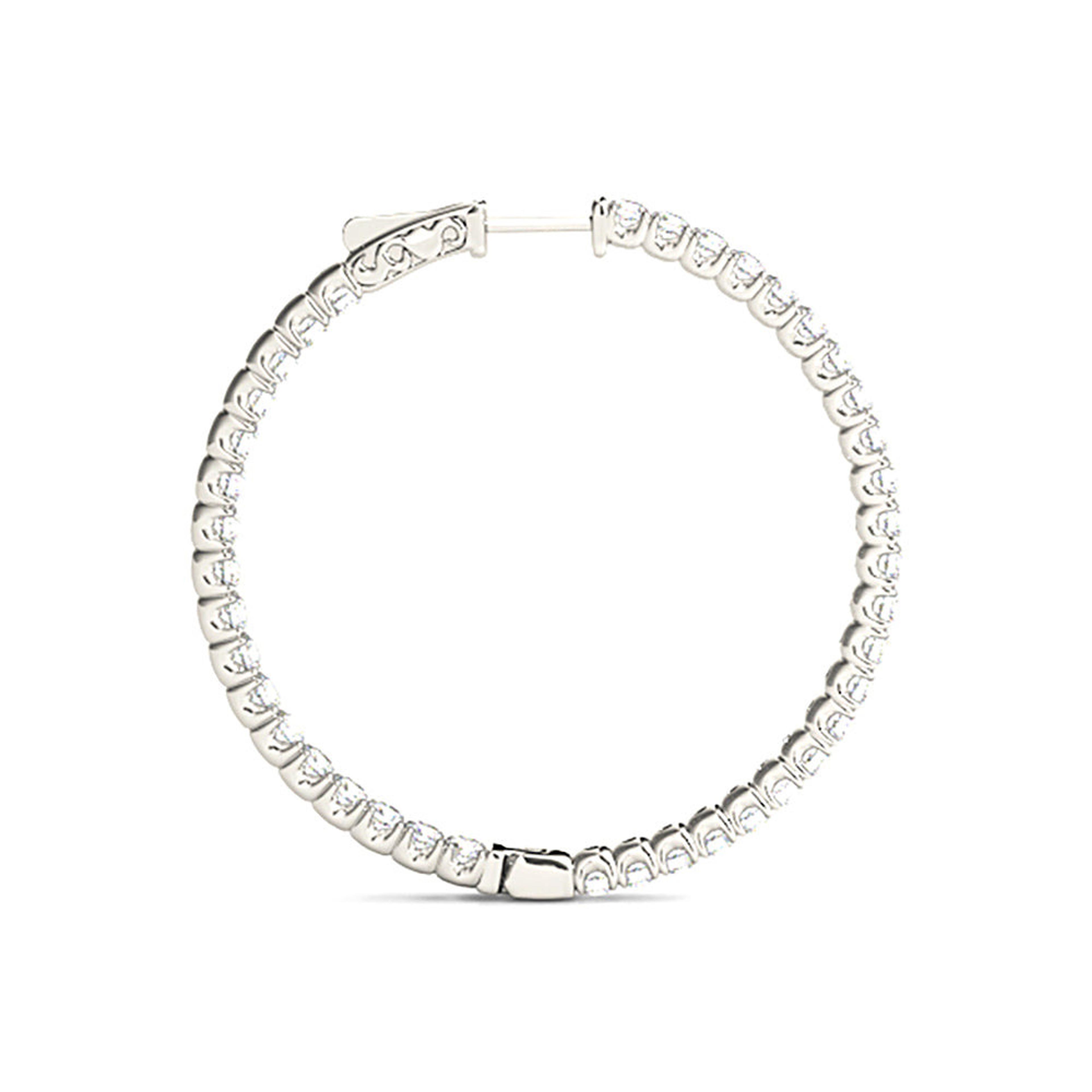 Inside-Out 2.00 ctw Diamond Hoop Earrings