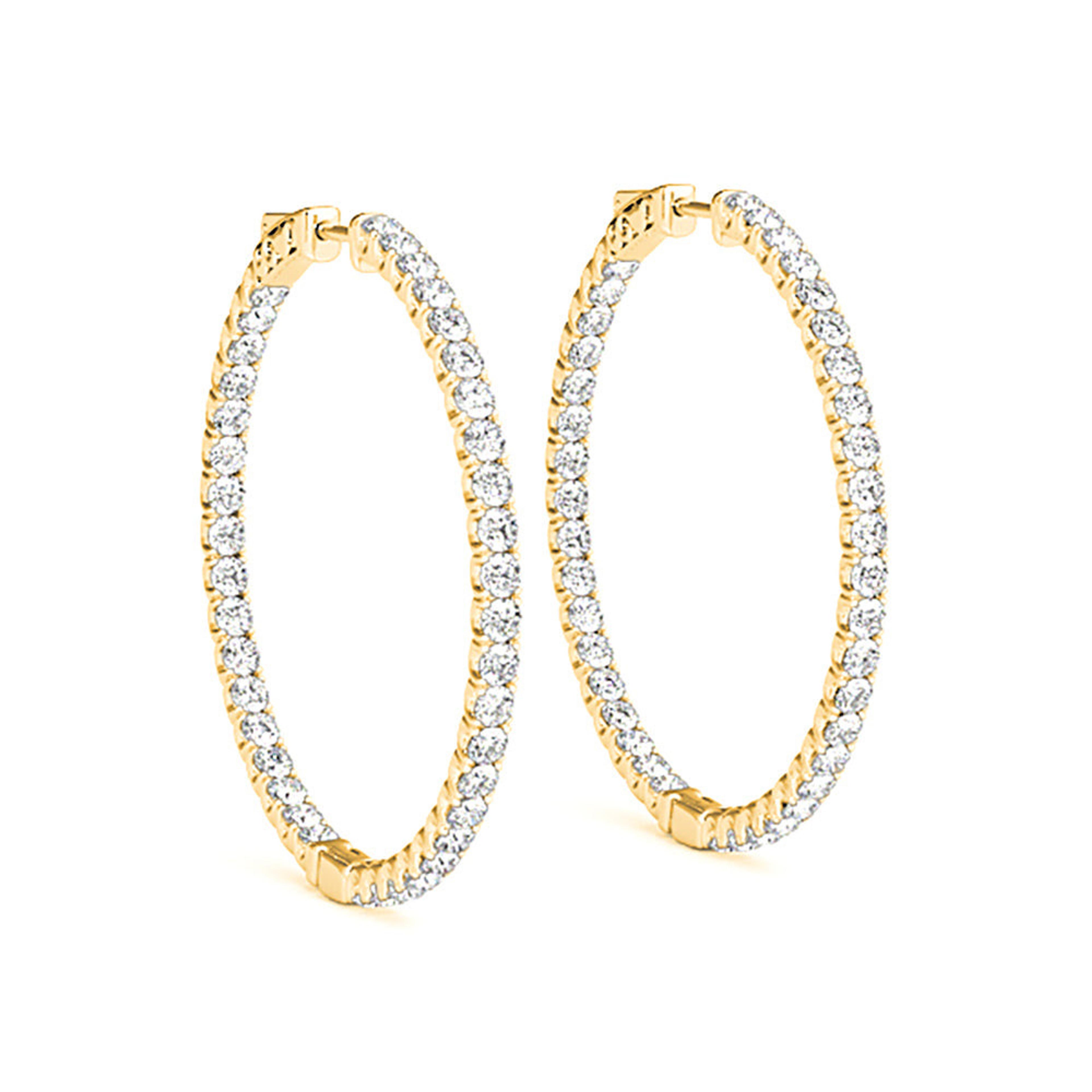 Inside-Out 2.00 ctw Diamond Hoop Earrings
