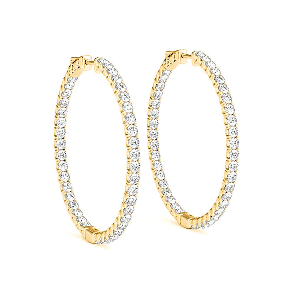 Inside-Out 2.00 ctw Diamond Hoop Earrings