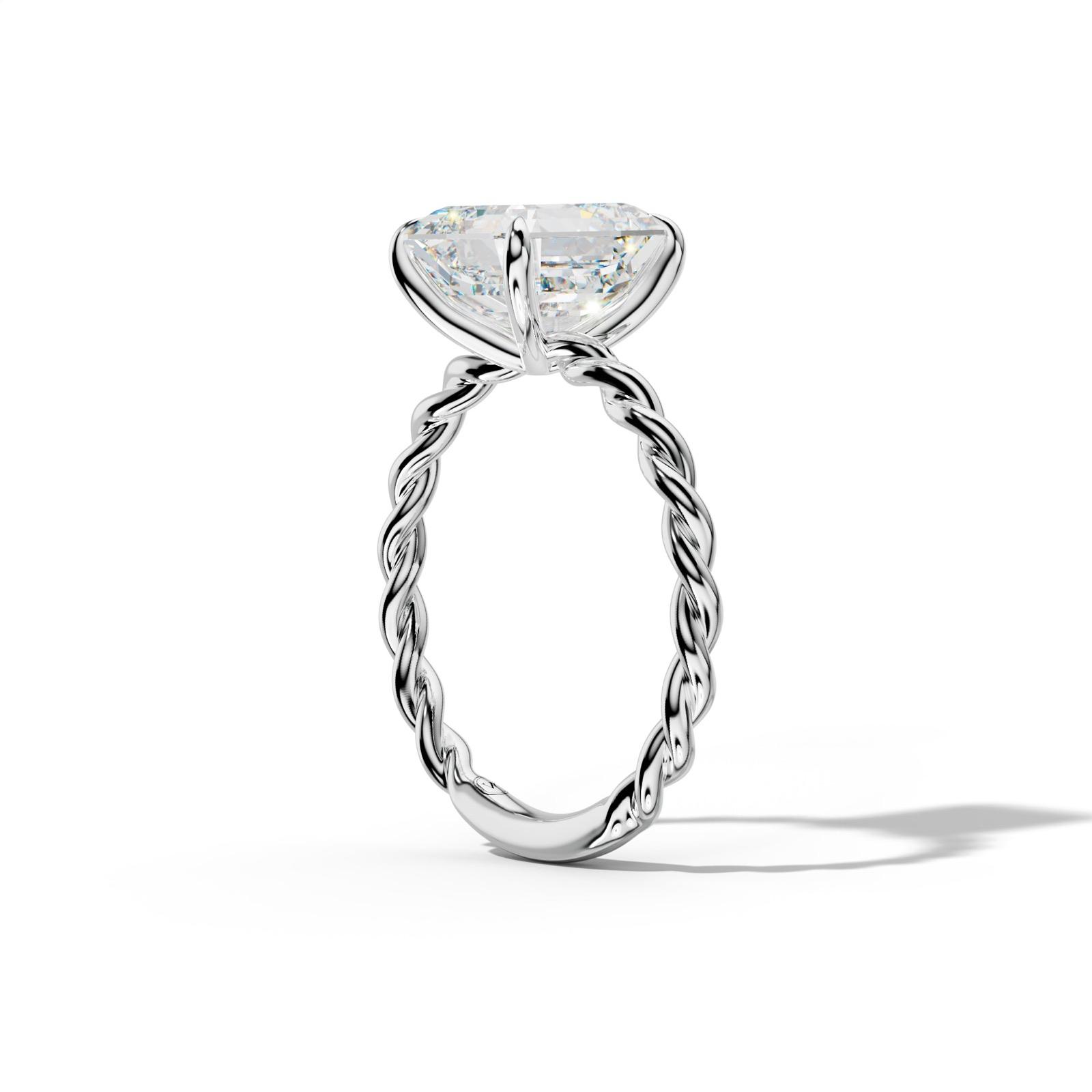 Sunny Asscher Diamond Engagement Ring