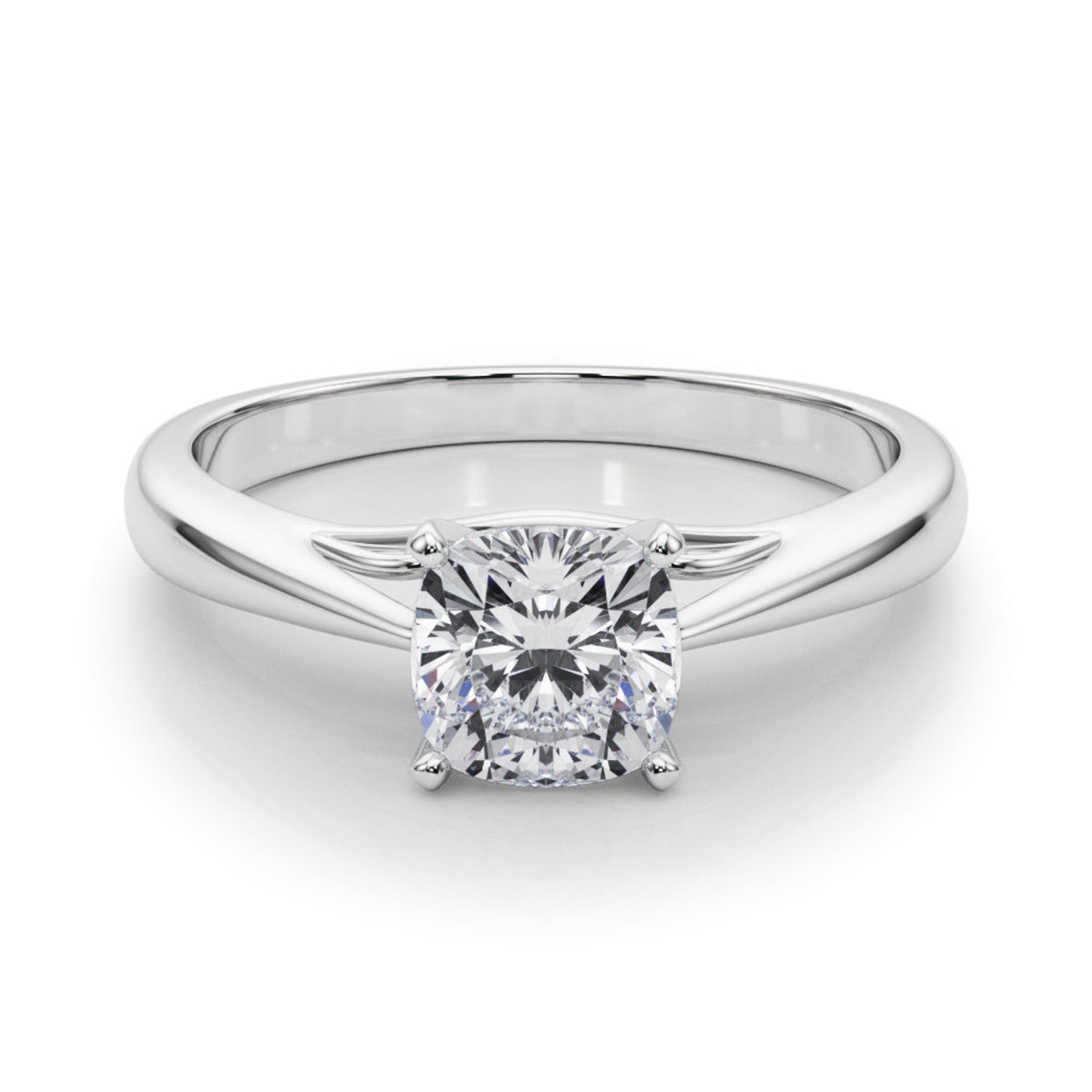 Katerina Cushion Diamond Solitaire Engagement Ring
