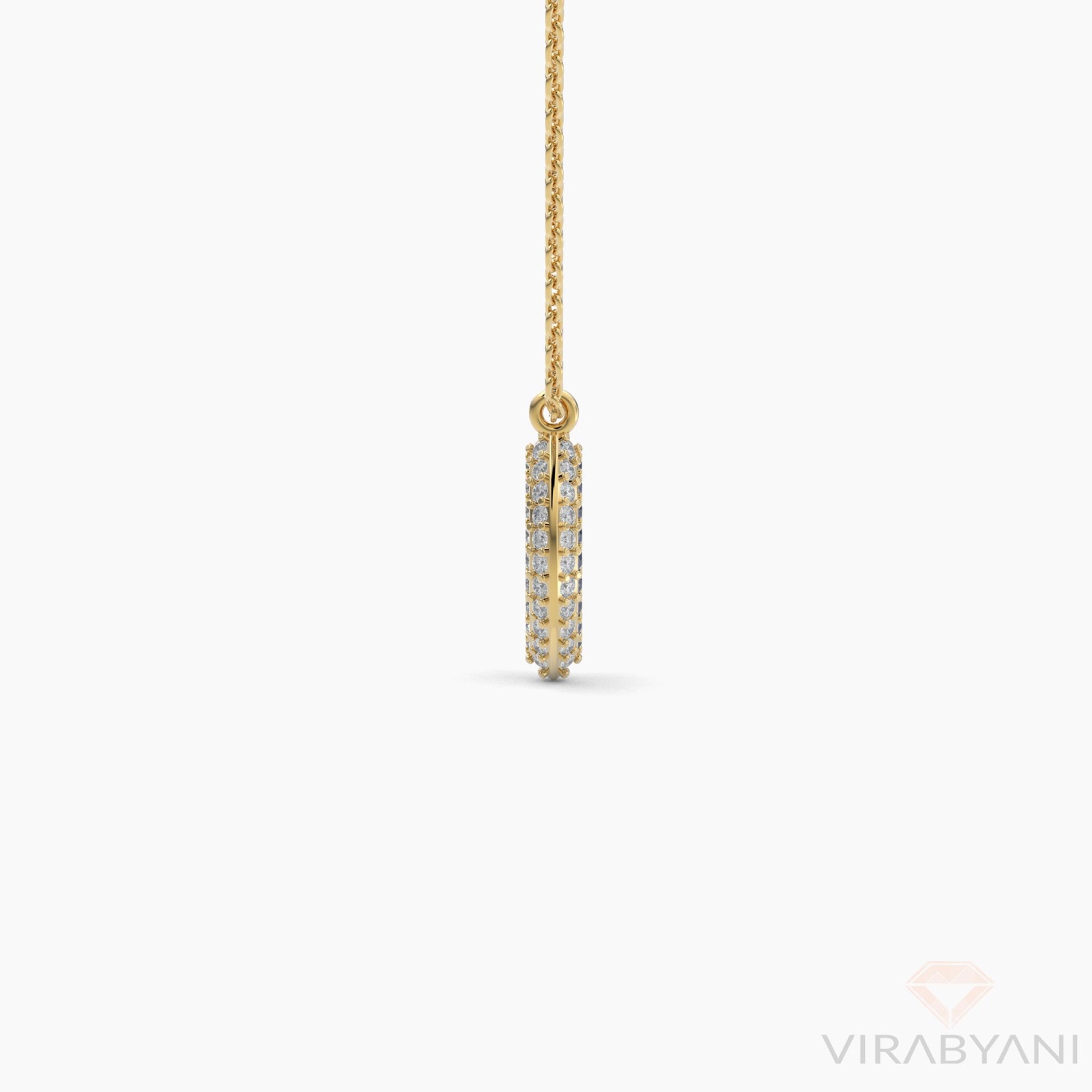 Double Sided Diamond & Sapphire Marquise Shaped AMoré Pavé Necklace